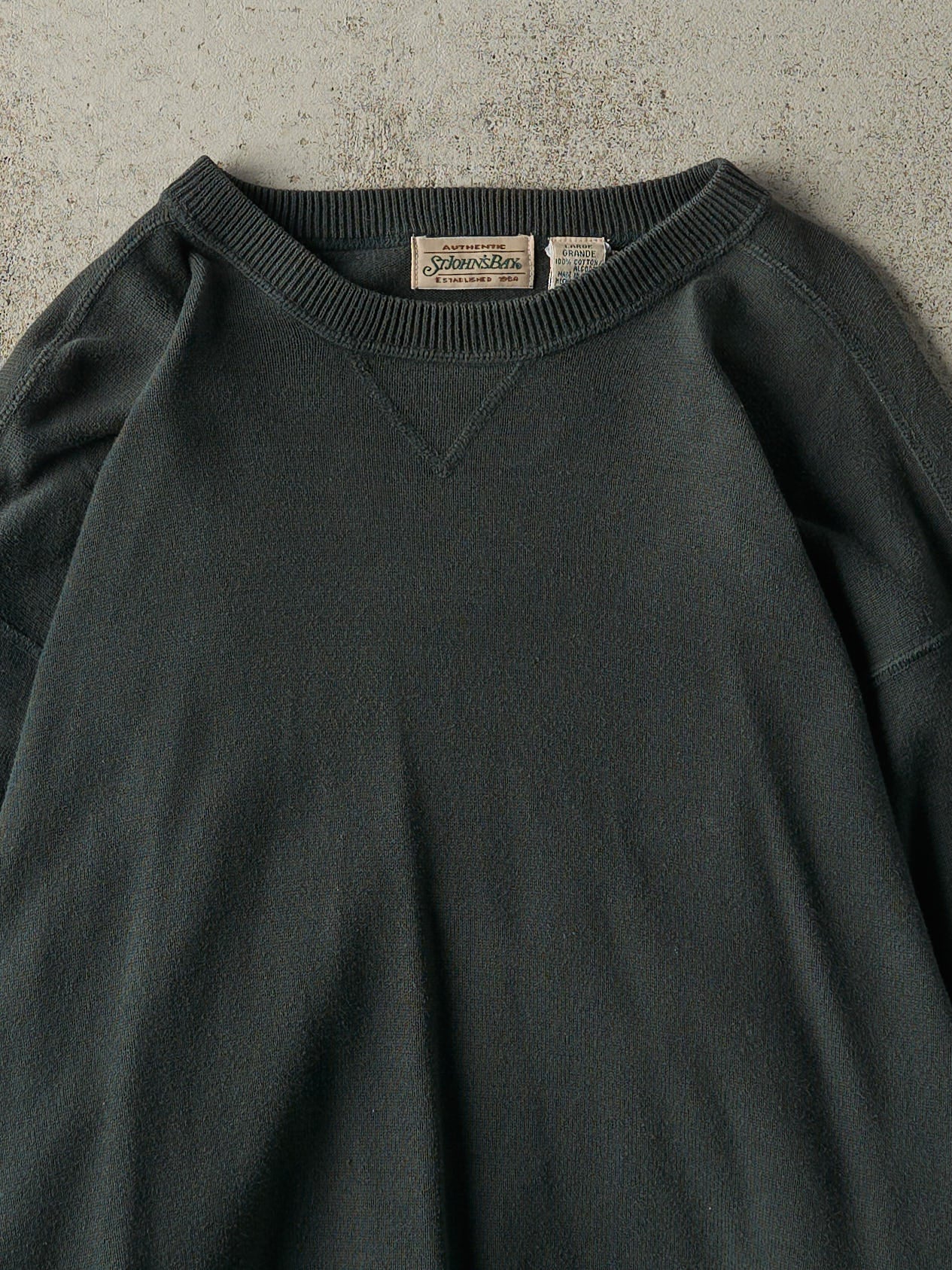 Vintage 90s Green Knit Crewneck (L)