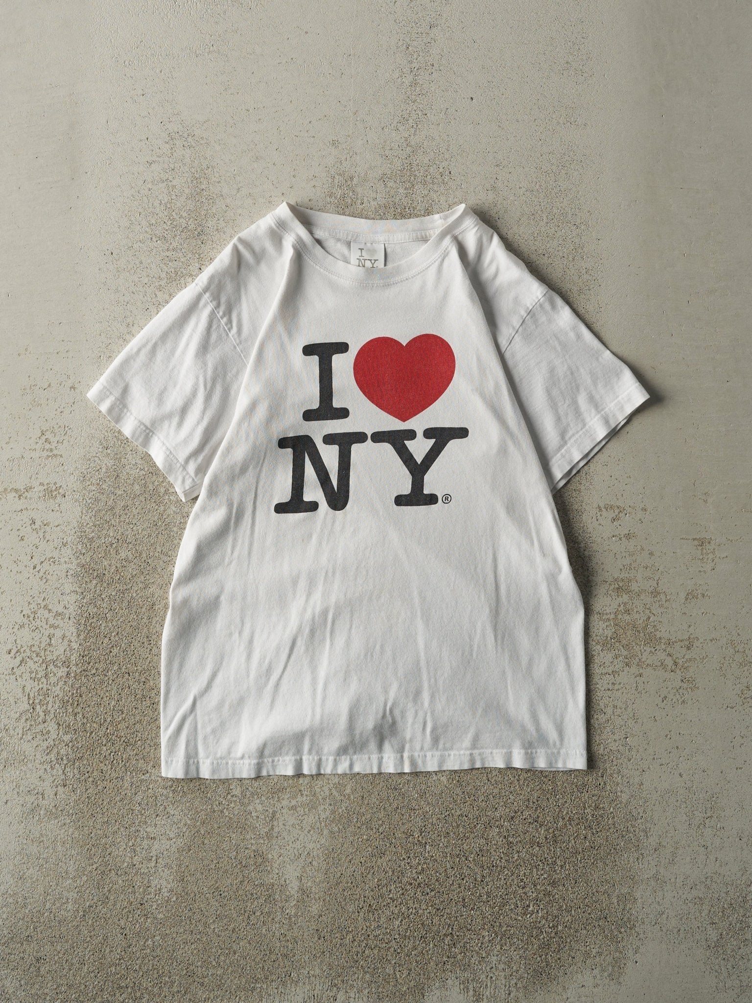 Vintage Y2K White "I Love NY" Tee (XS)