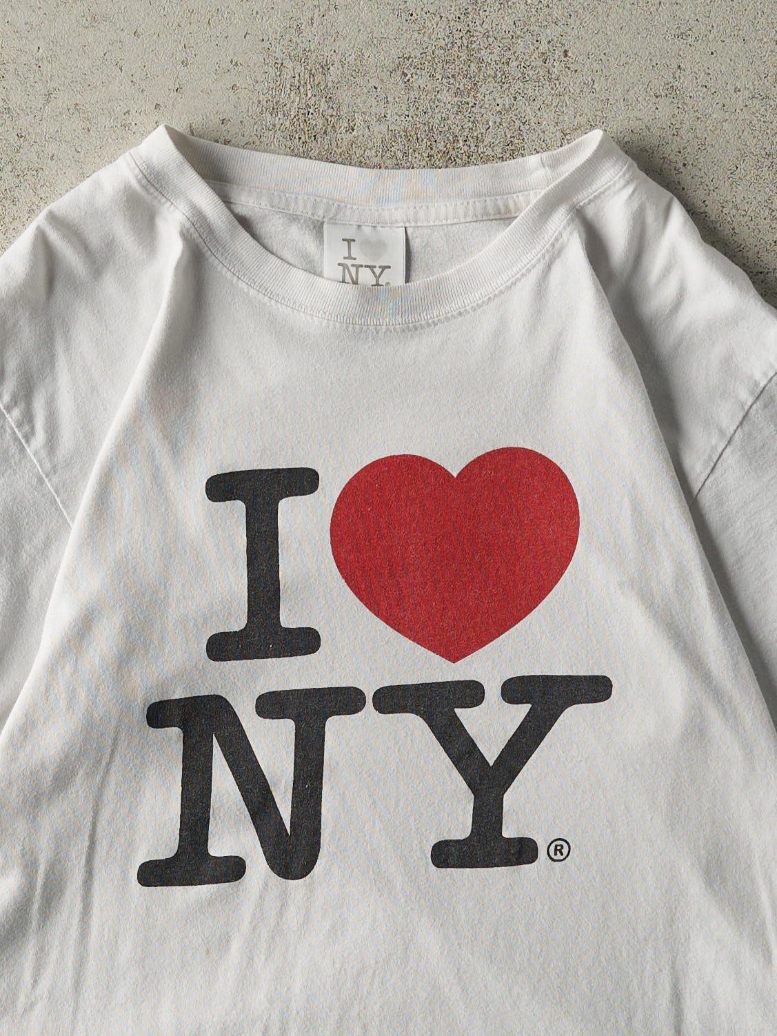 Vintage Y2K White "I Love NY" Tee (XS)