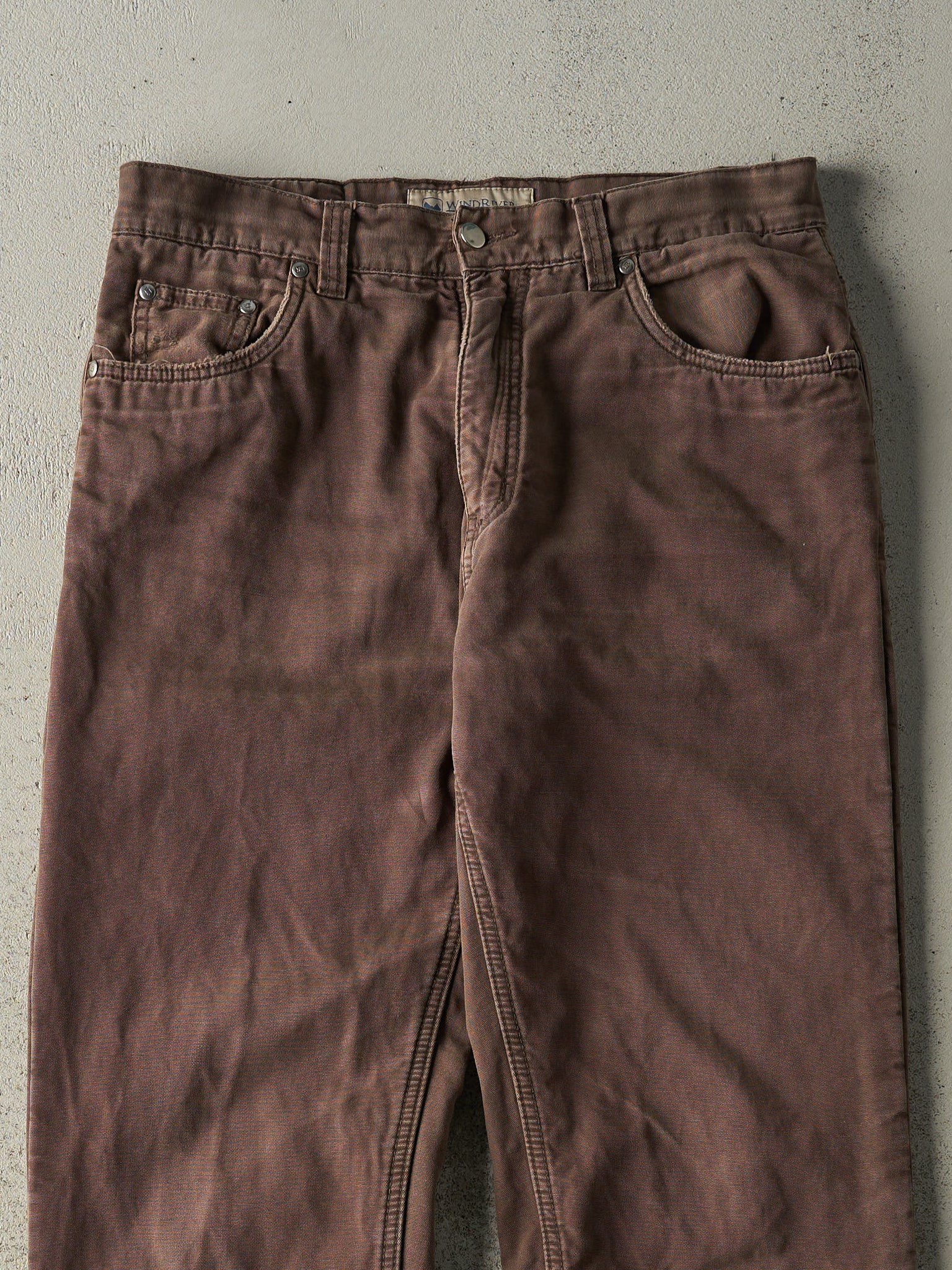 Vintage Y2K Brown Wind River Lined Denim Pants (32x34)