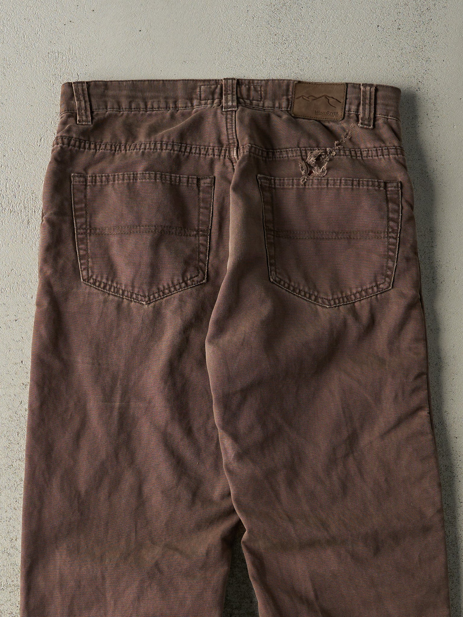 Vintage Y2K Brown Wind River Lined Denim Pants (32x34)