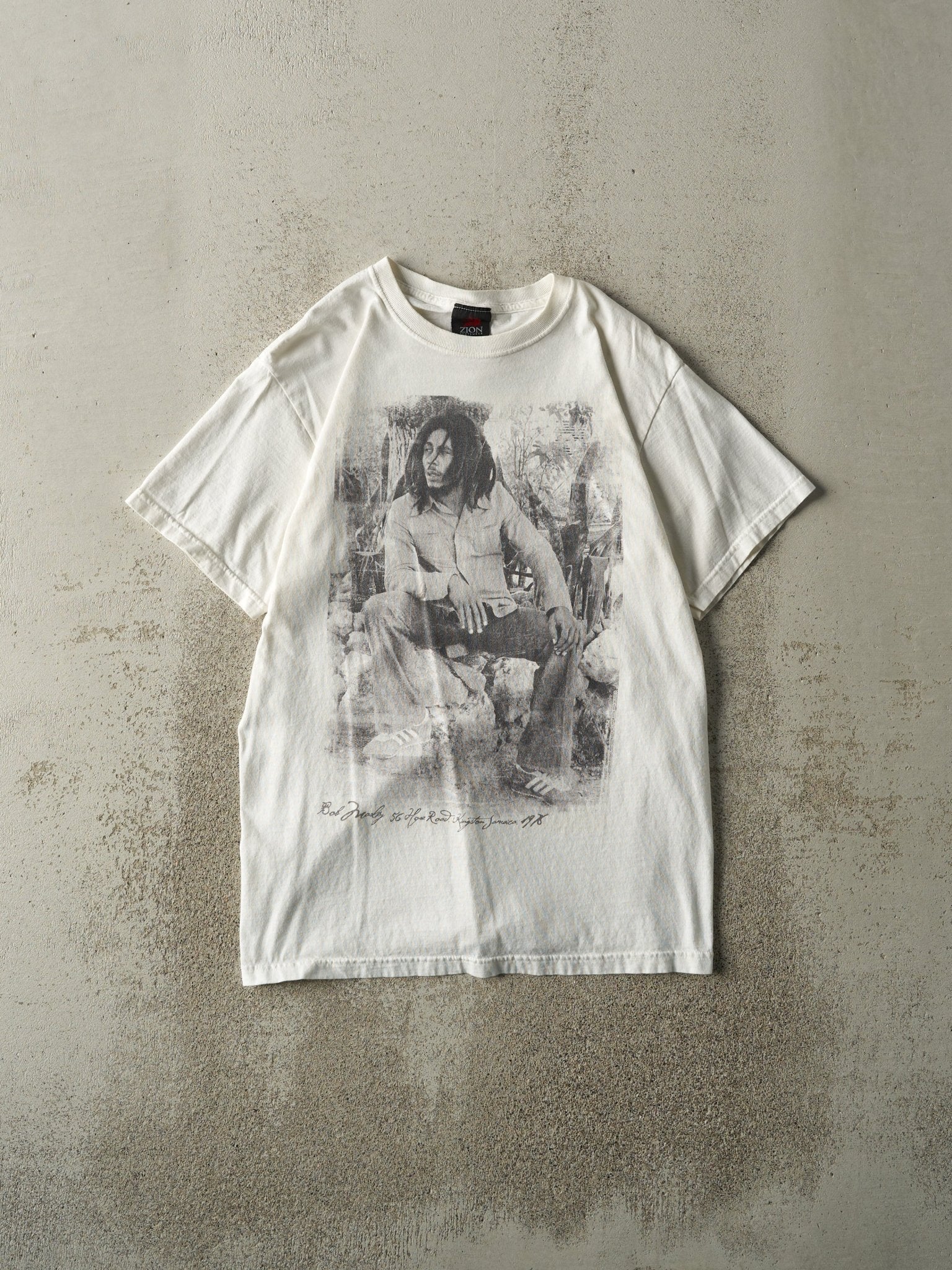 Vintage 10' White Bob Marley Tee (S)