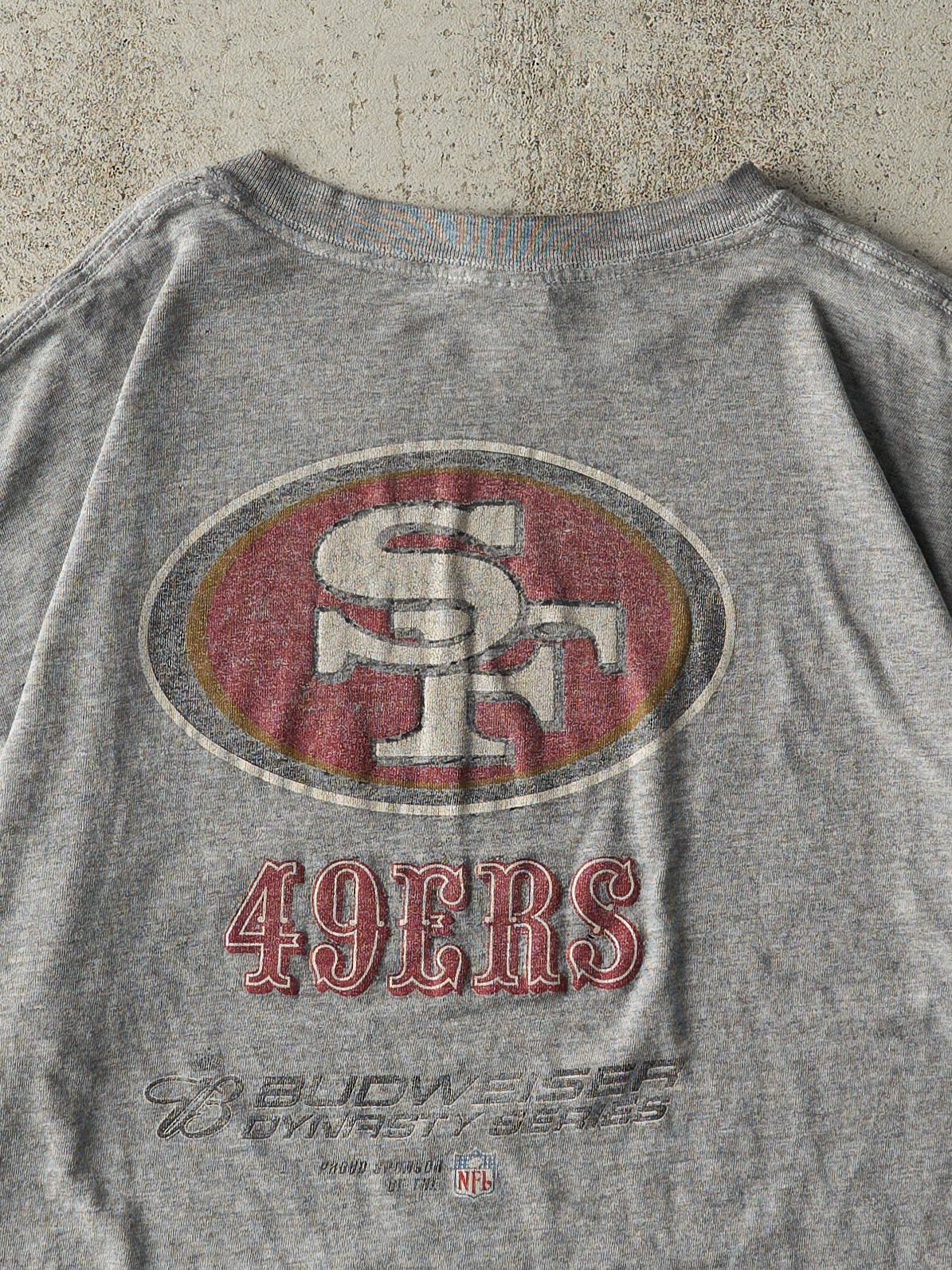 Vintage Y2K Grey San Francisco 49ers x Budweiser Tee (L)