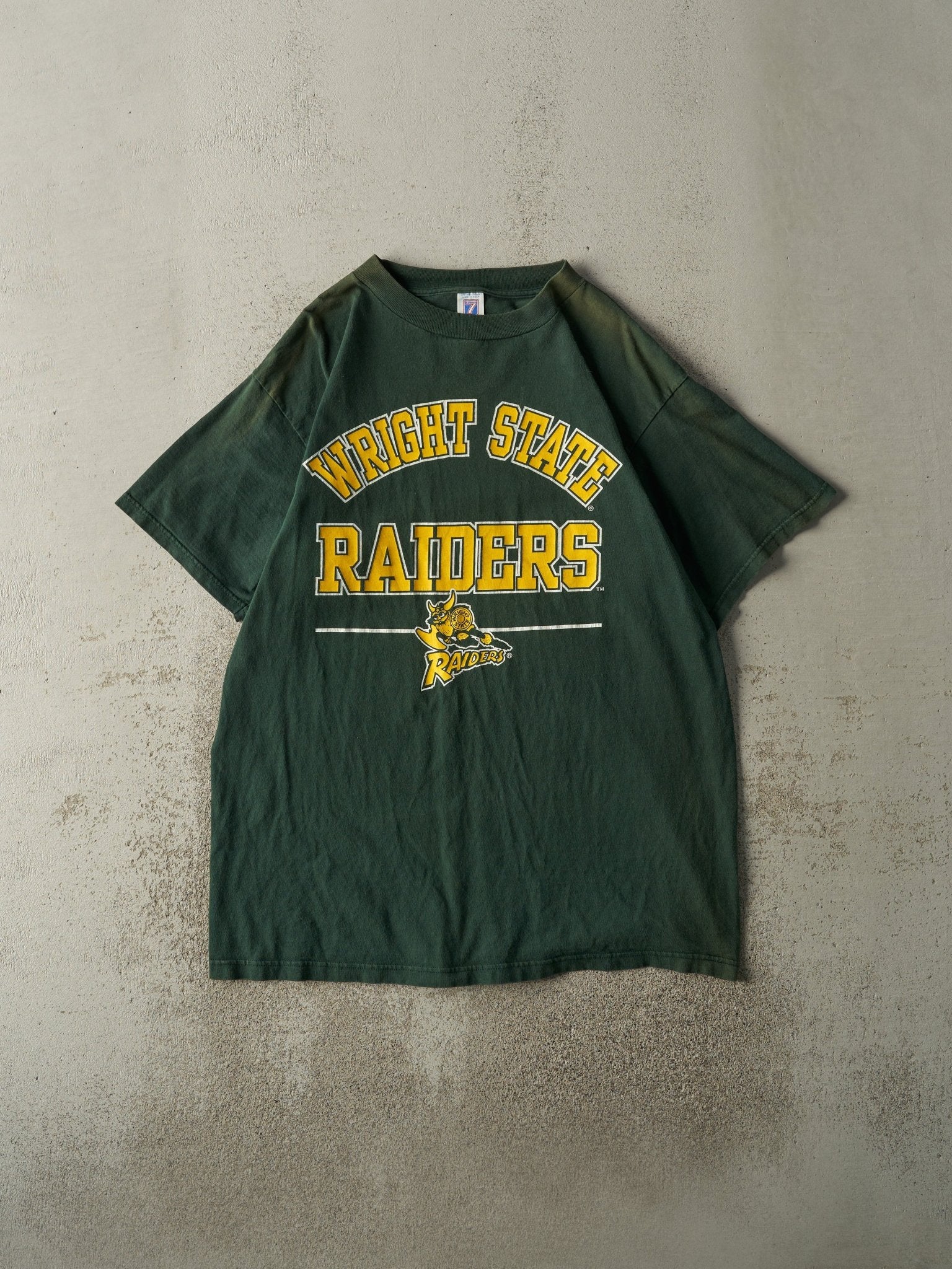 Vintage 90s Green Wright State Raiders Tee (XL)