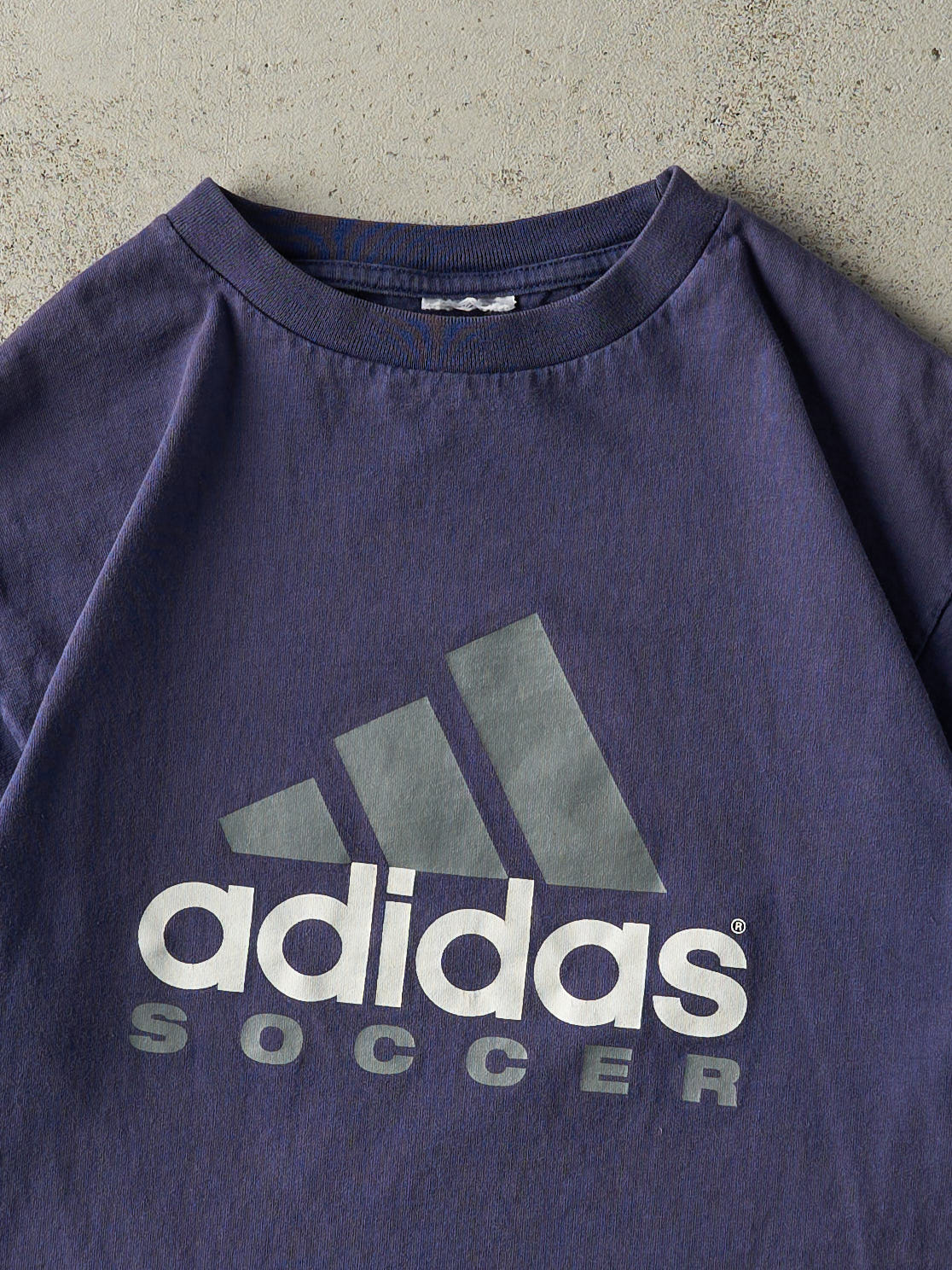 Vintage 01' Navy Blue Napsc Adidas Soccer Tee (M)