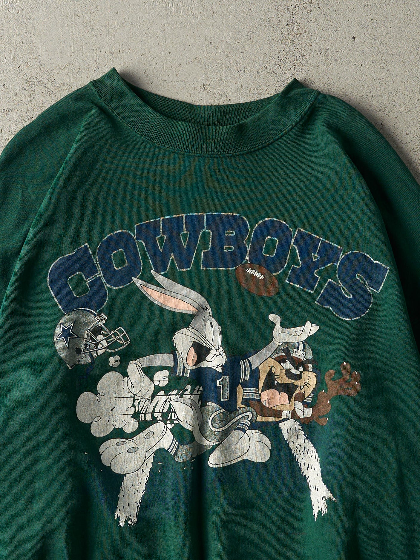 Vintage 90s Green Dallas Cowboys x Looney Tunes Crewneck (XL)