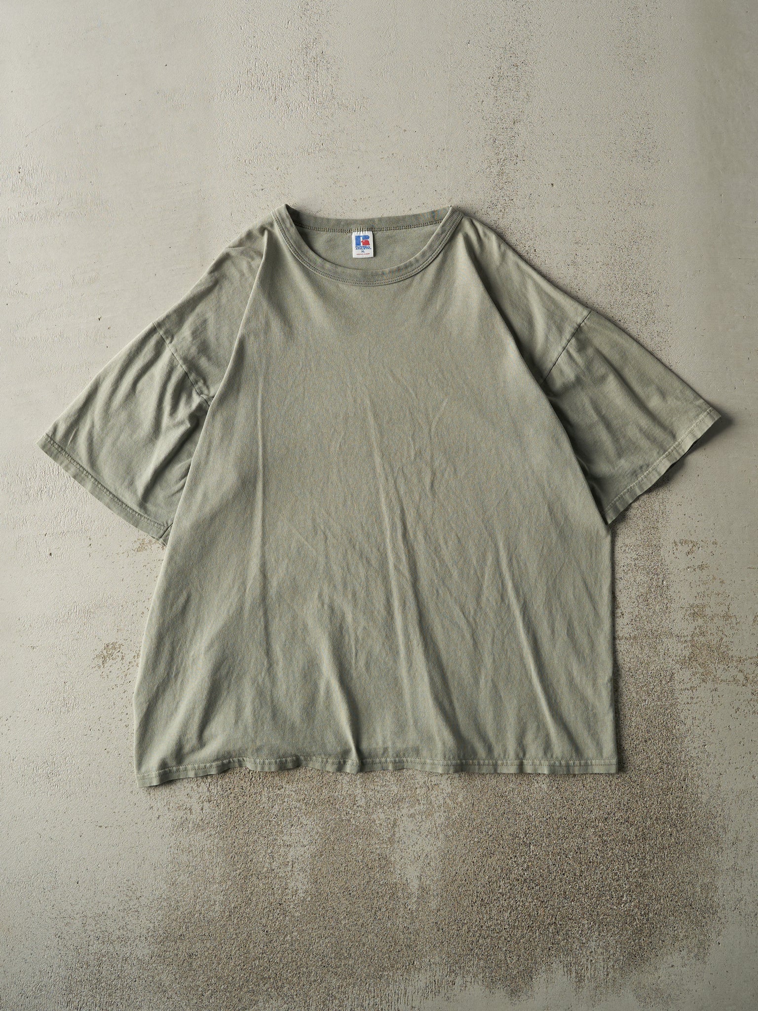 Vintage 90s Green Blank Russell Athletic Tee (L)