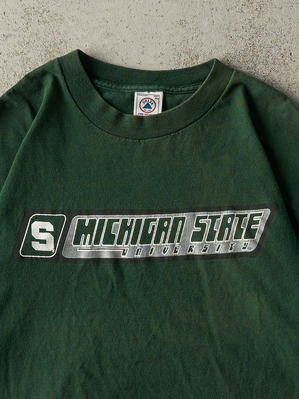 Vintage 90s Green Michigan State University Spartans Tee (L)
