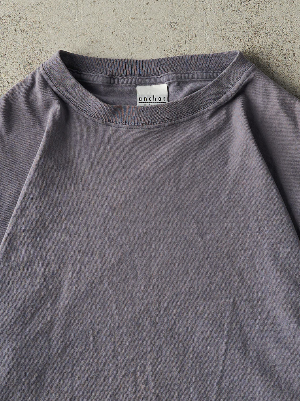 Vintage Y2K Slate Blue Blank Tee (M)