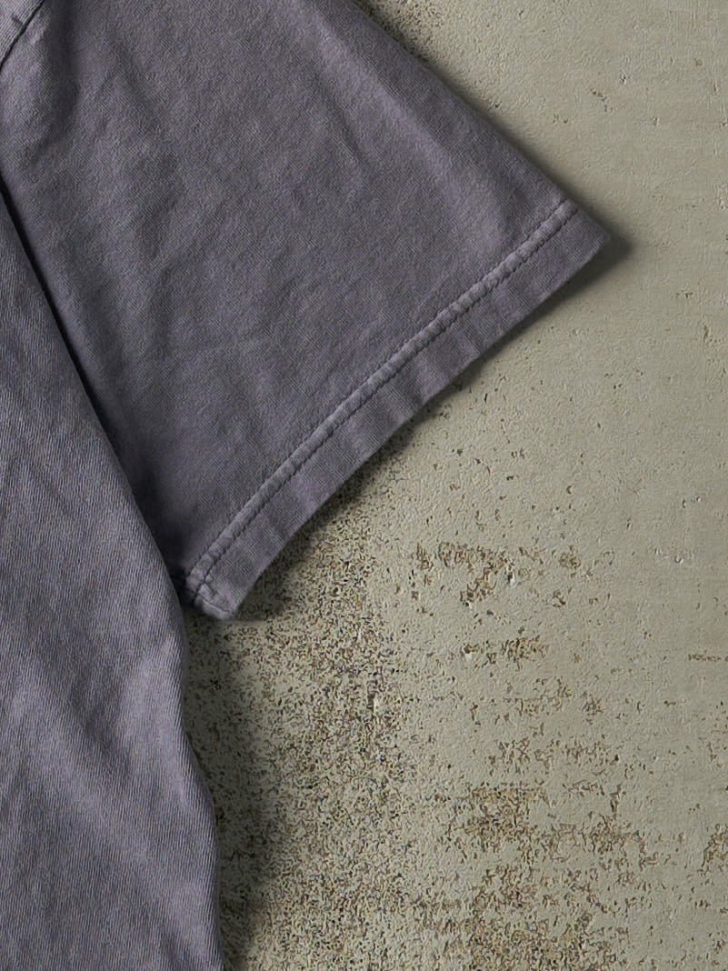 Vintage Y2K Slate Blue Blank Tee (M)