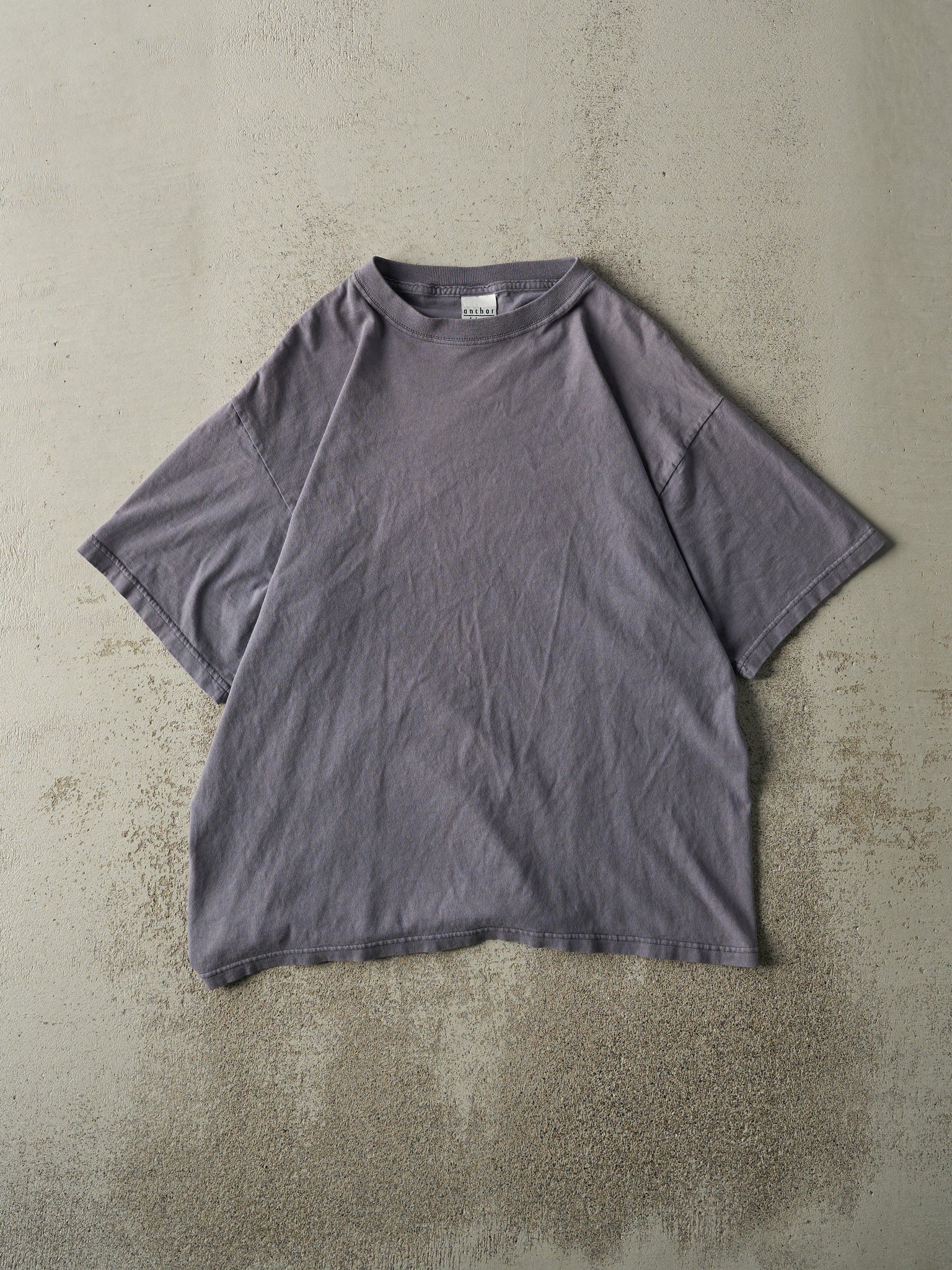 Vintage Y2K Slate Blue Blank Tee (M)