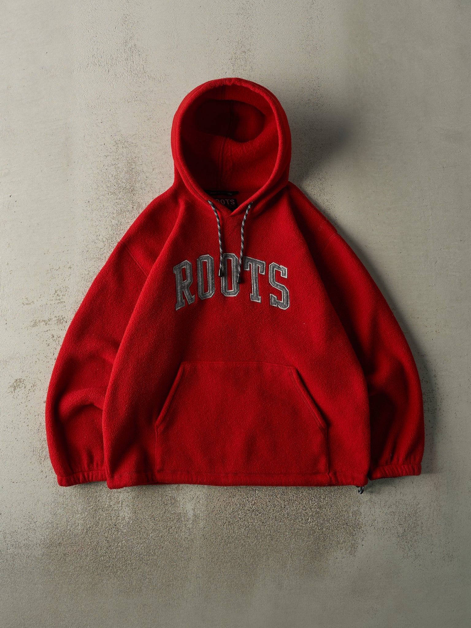 Vintage Y2K Red Roots Fleece Hoodie (M)