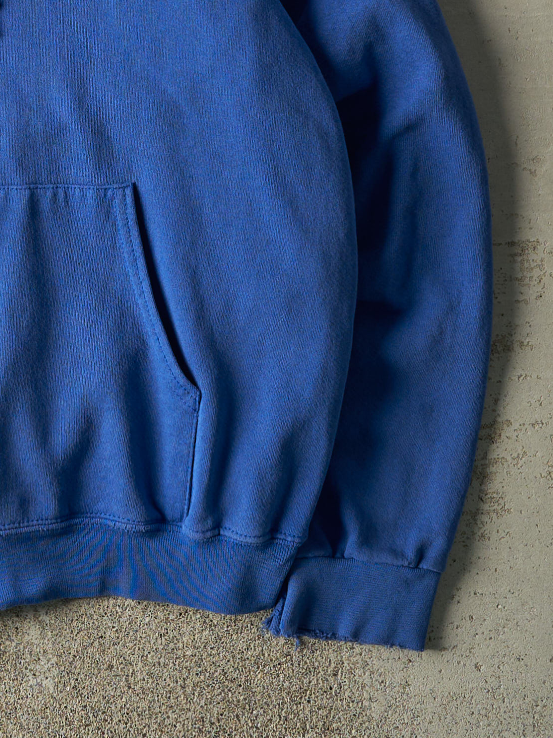 Vintage 90s Blue Blank Zip Up Hoodie (M)