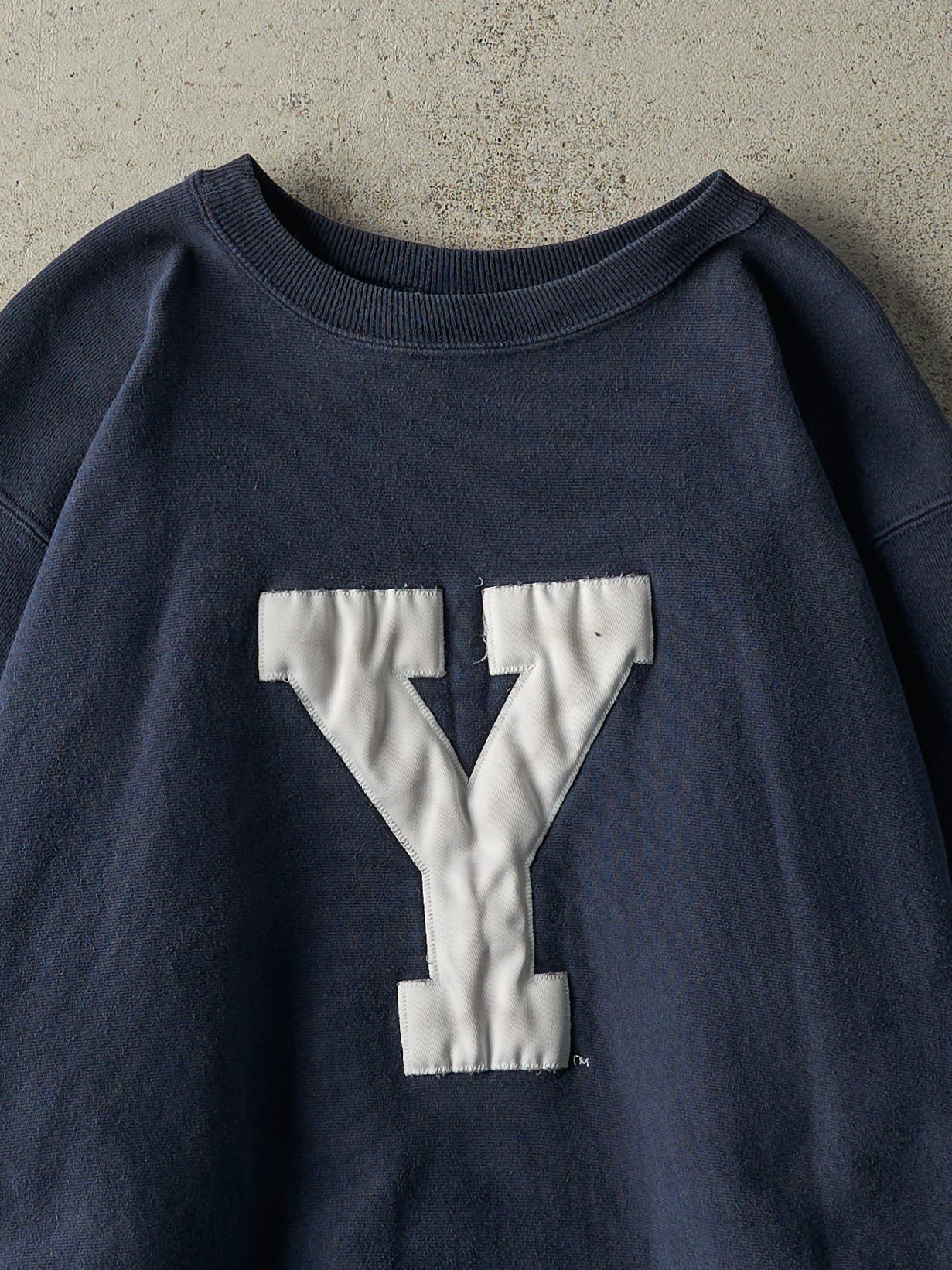 Vintage 90s Navy Blue Yale University Reverse Weave Crewneck (L)