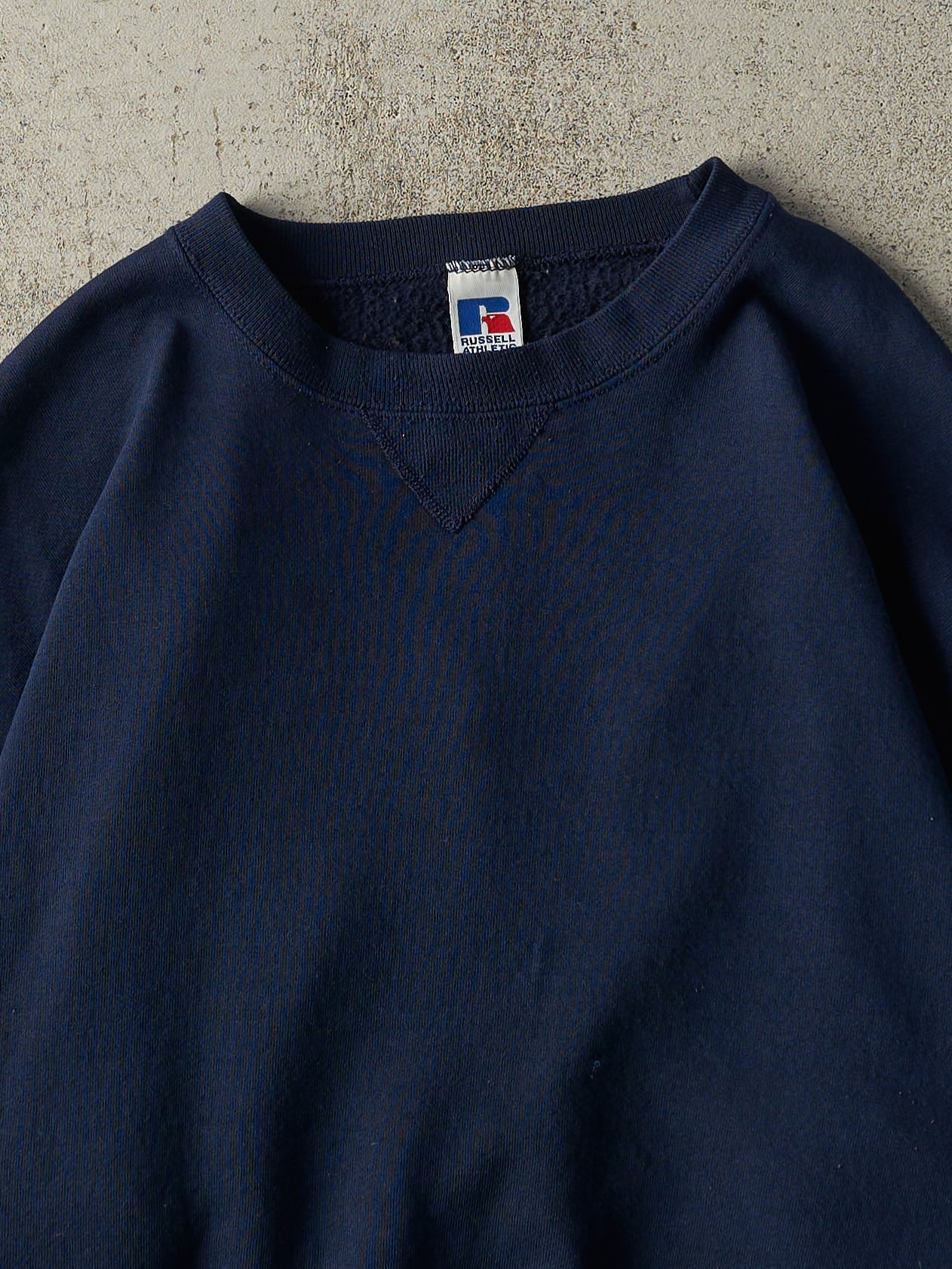 Vintage 90s Navy Blue Russell Athletic Crewneck (L)