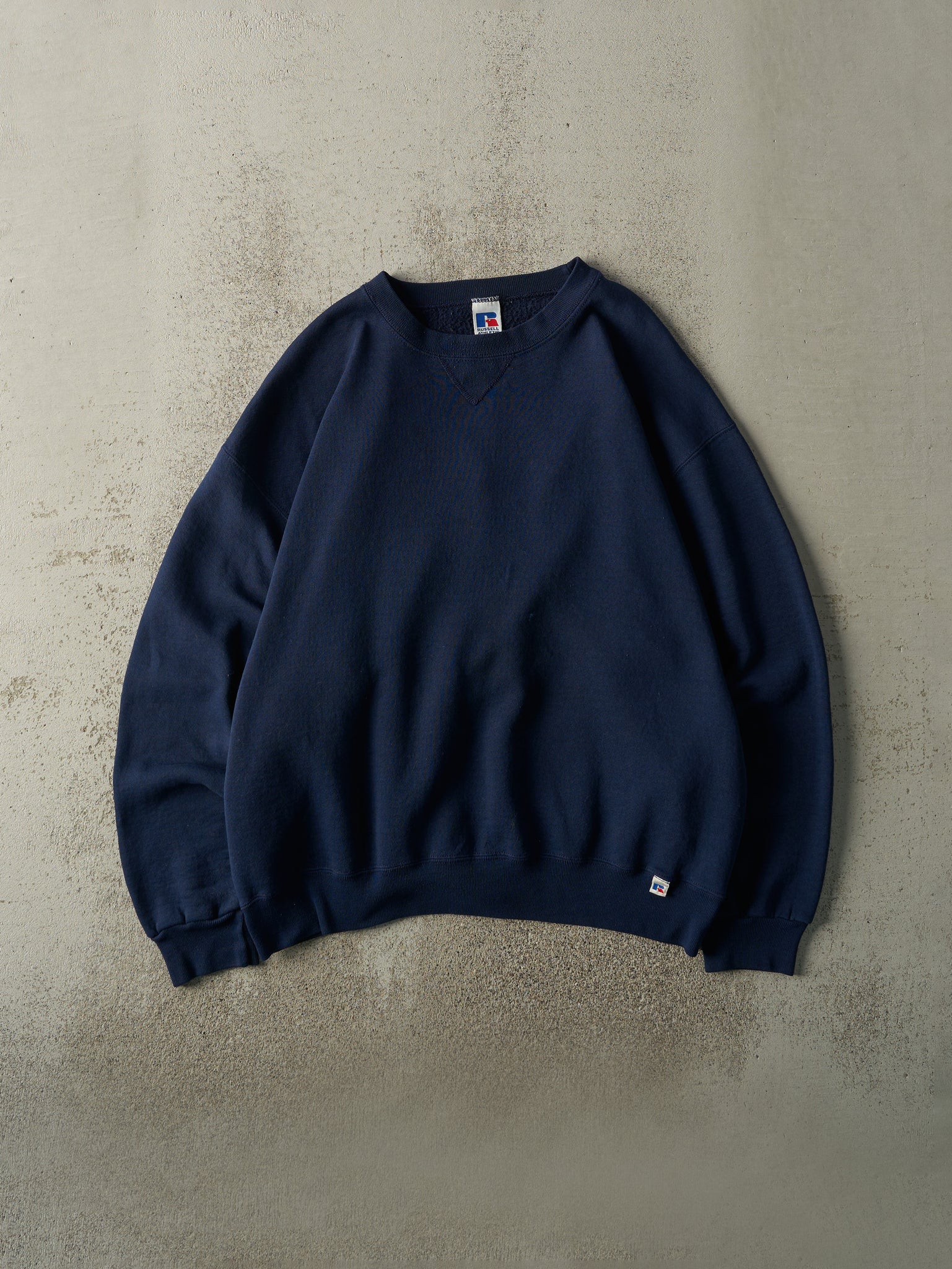 Vintage 90s Navy Blue Russell Athletic Crewneck (L)