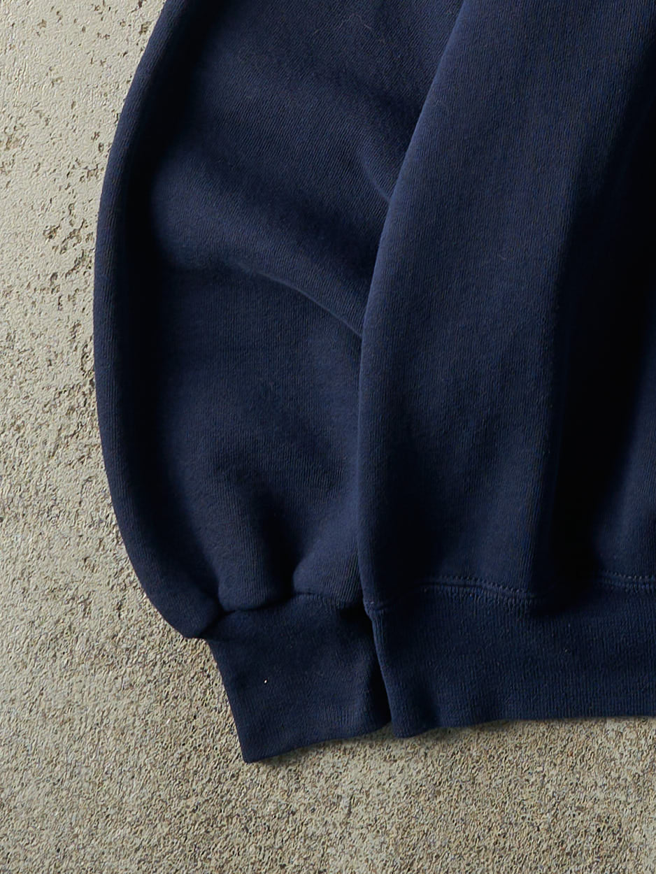 Vintage 90s Navy Blue Russell Athletic Blank Crewneck (L)