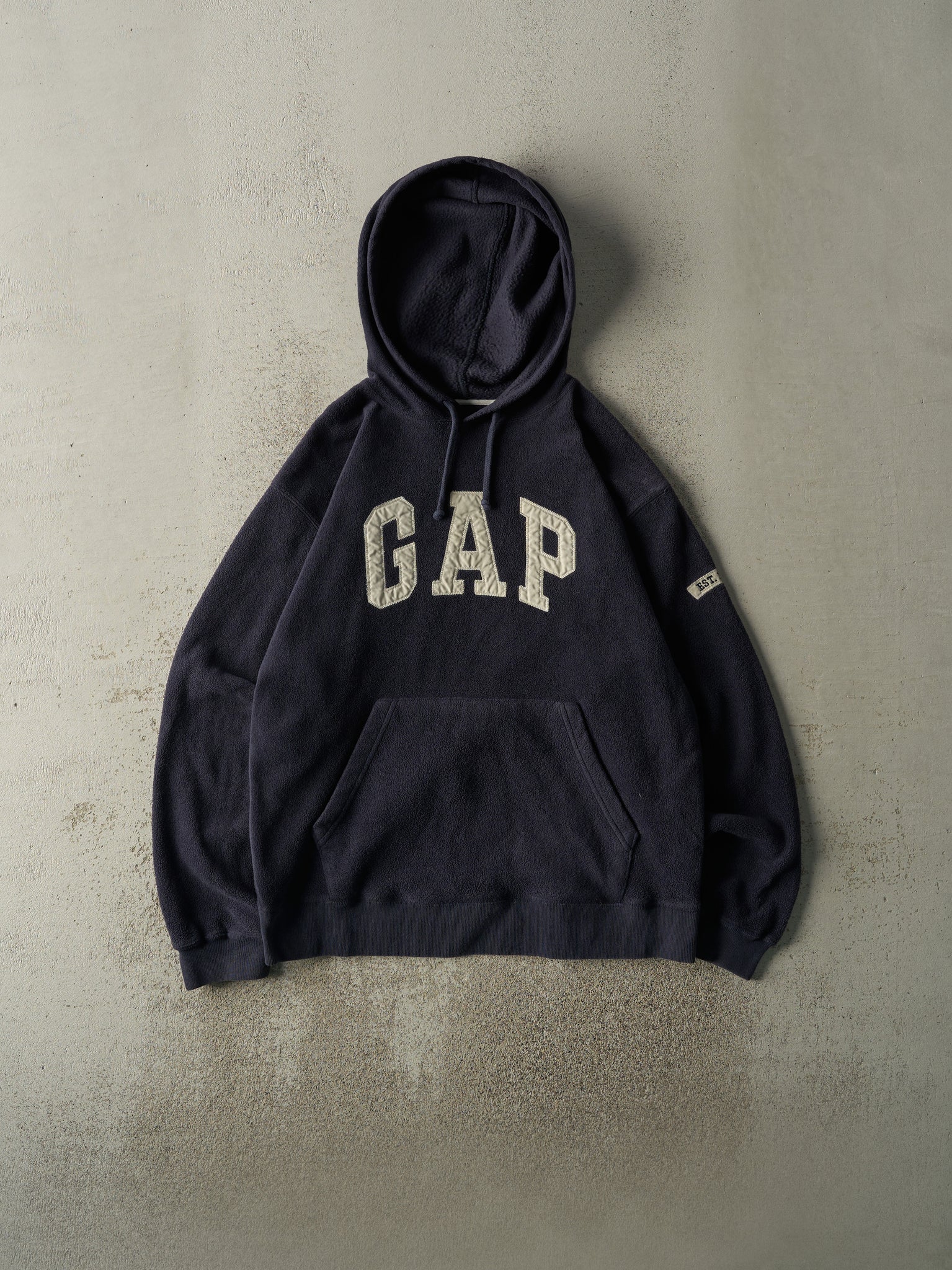 Vintage 90s Navy Blue Gap Fleece Hoodie (M)