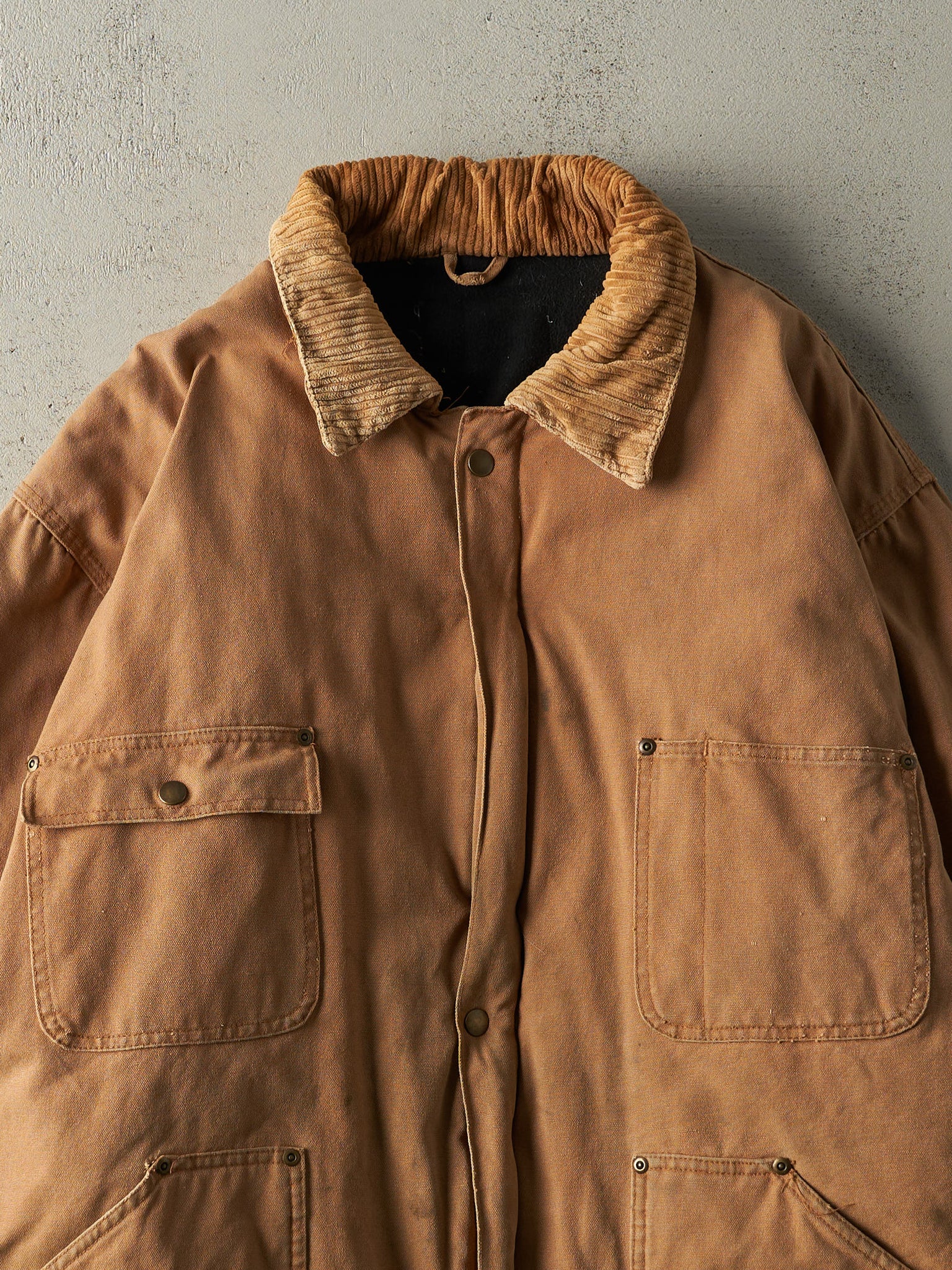 Vintage 90s Beige Chore Workwear Jacket (XL)