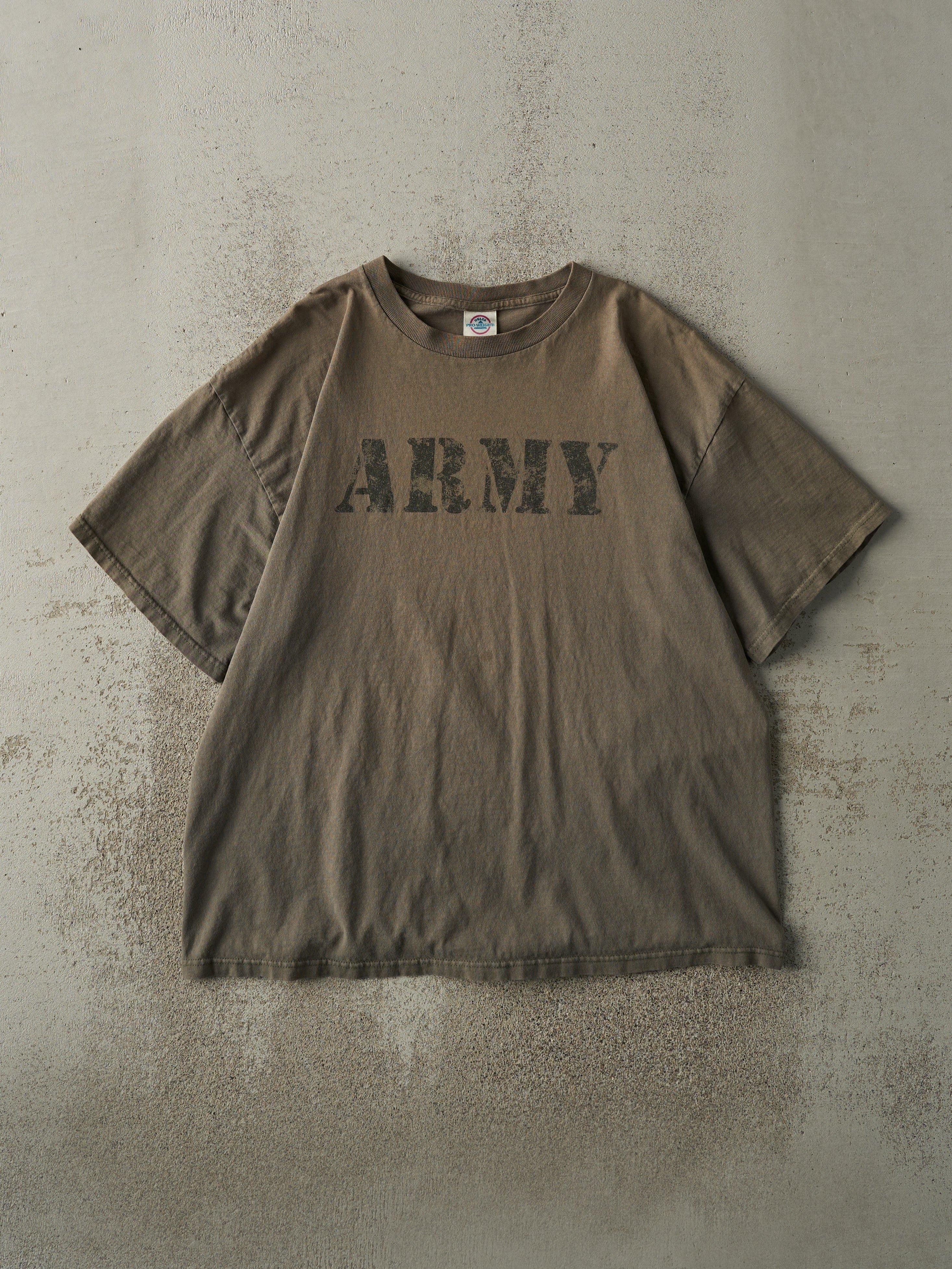 Vintage Y2K Green US Army Tee (L/XL)