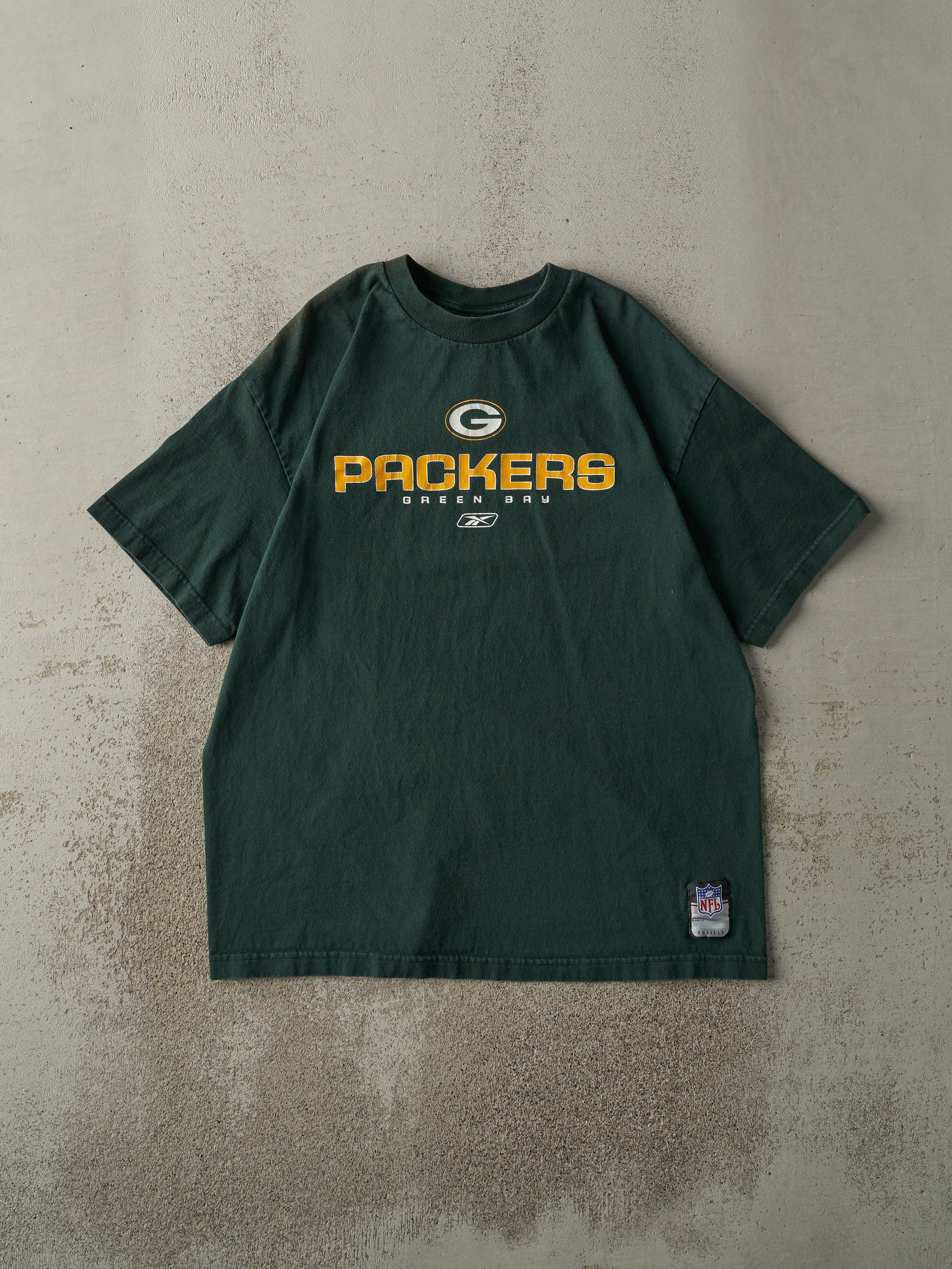 Vintage Y2K Green Green Bay Packers Tee (L/XL)