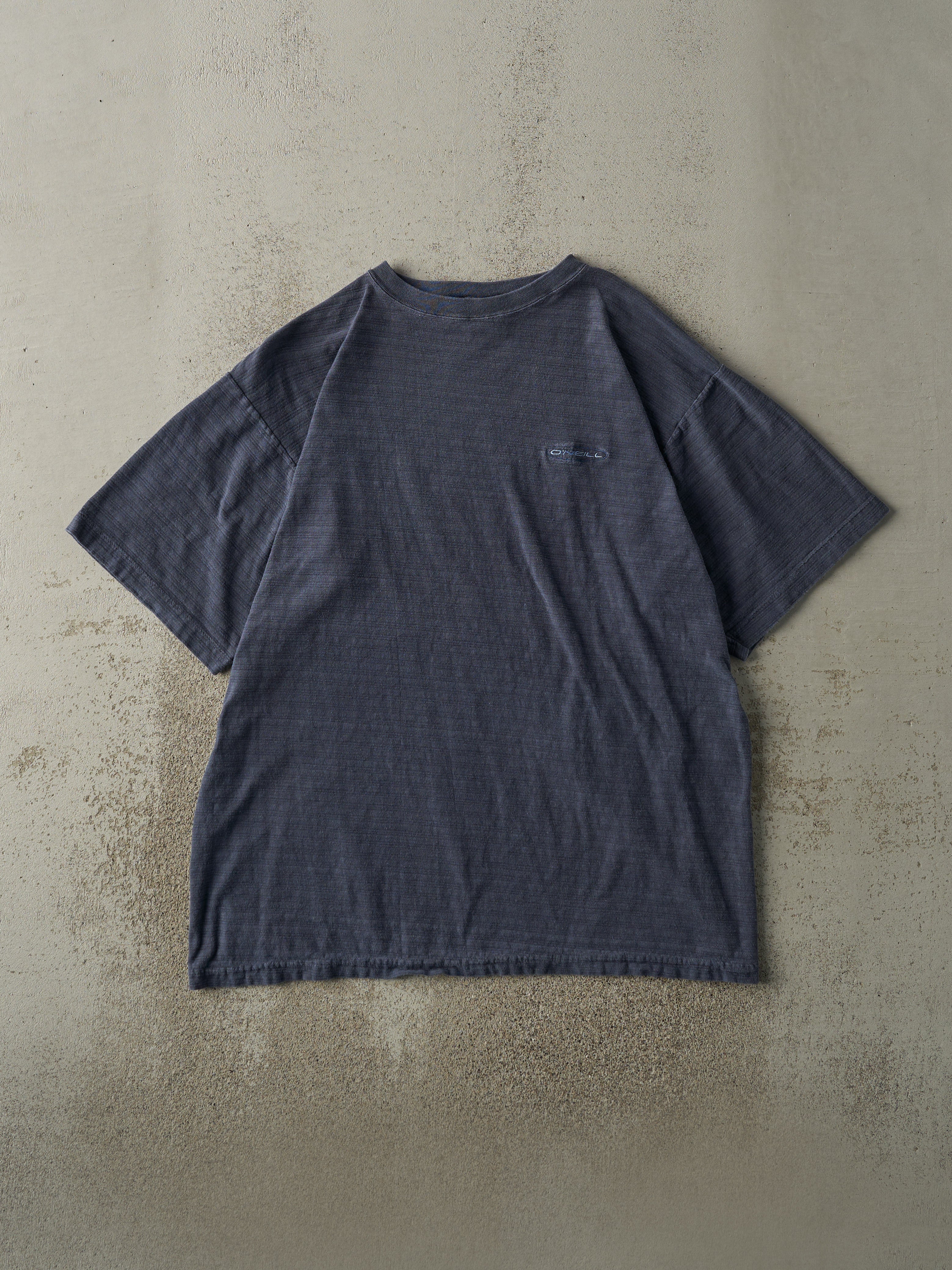 Vintage 90s Navy Blue O'Neill Embroidered Striped Tee (L/XL)