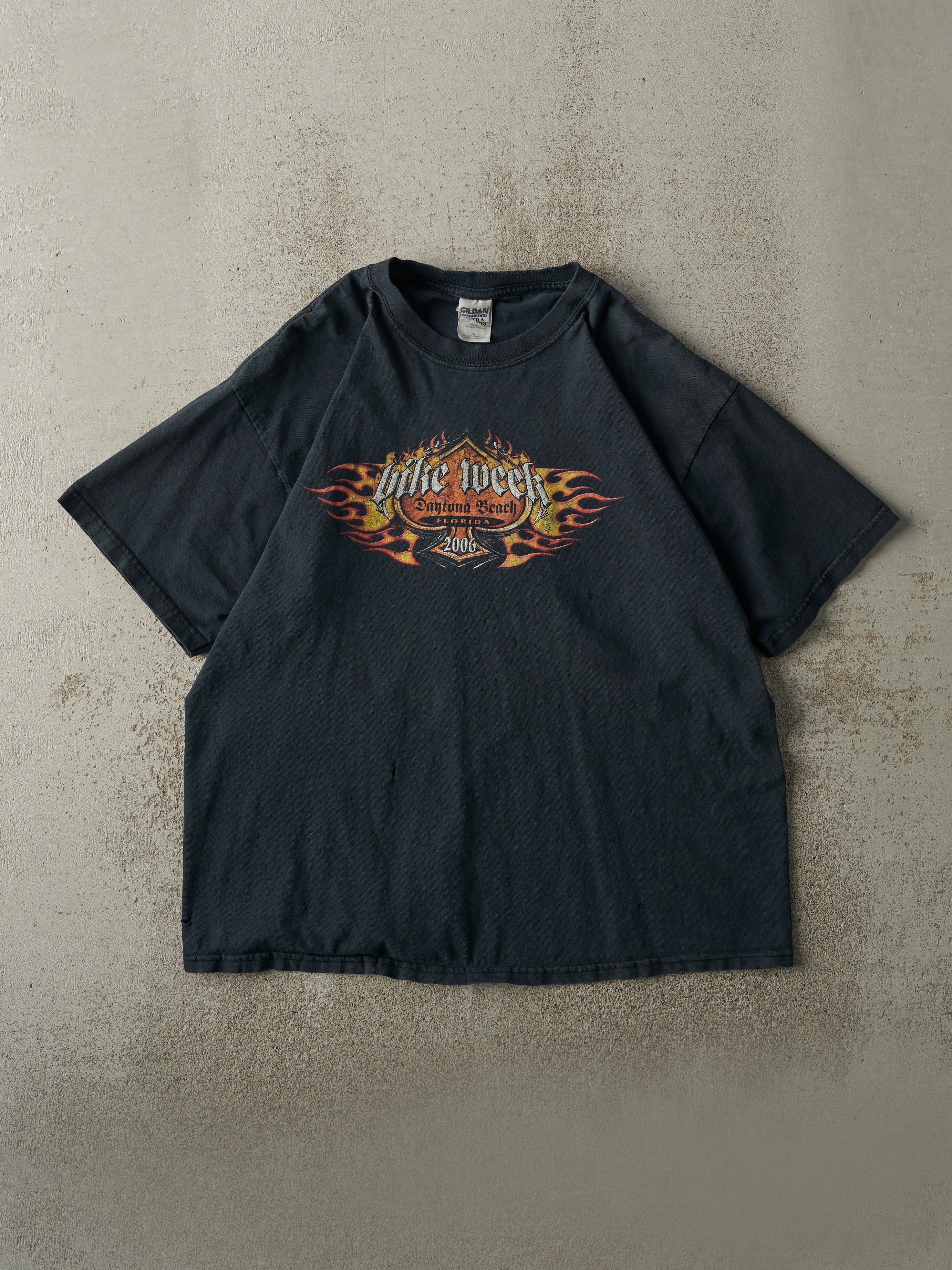 Vintage 06' Faded Black Daytona Beach Bike Week Tee (L/XL)