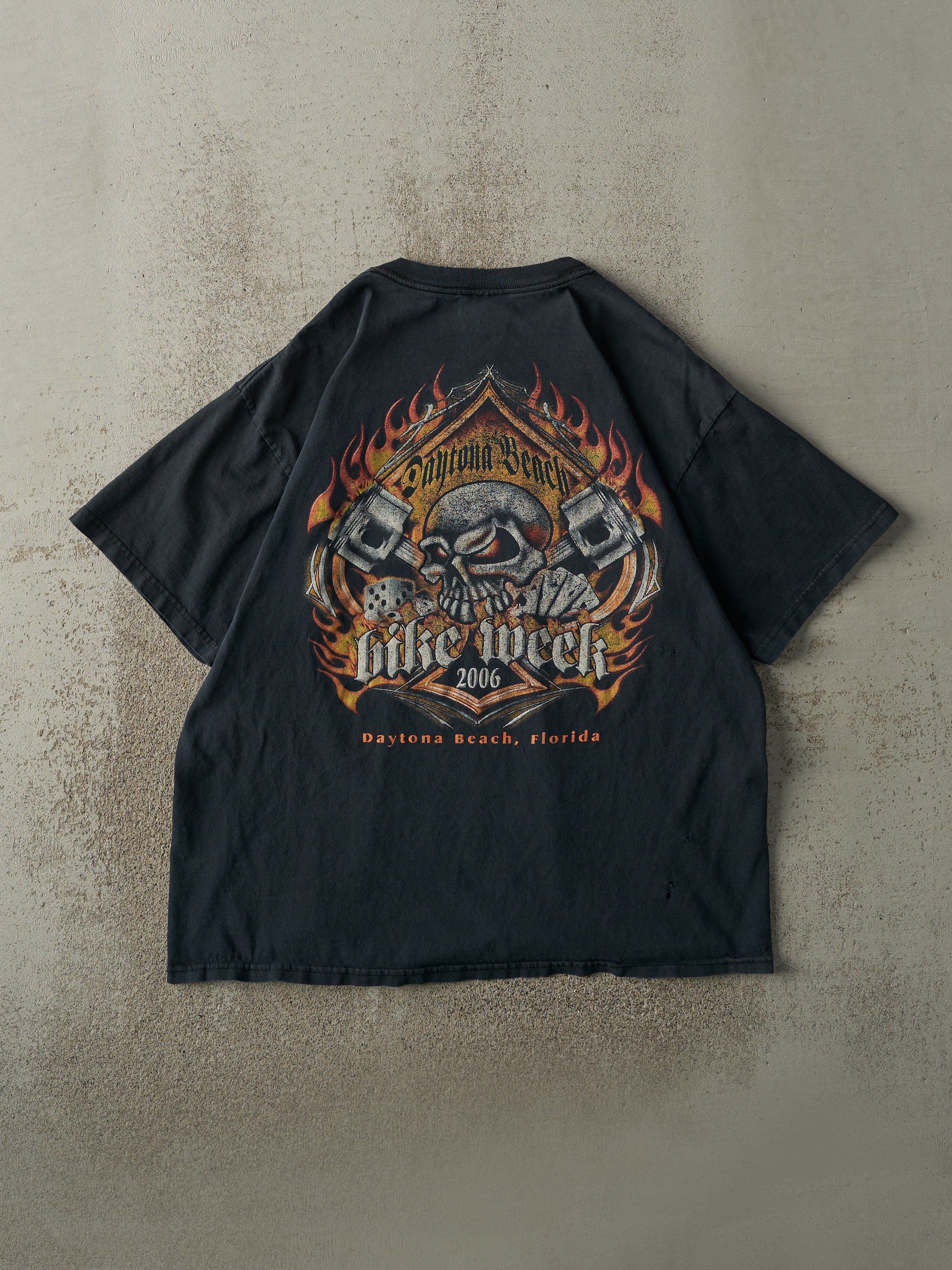 Vintage 06' Faded Black Daytona Beach Bike Week Tee (L/XL)