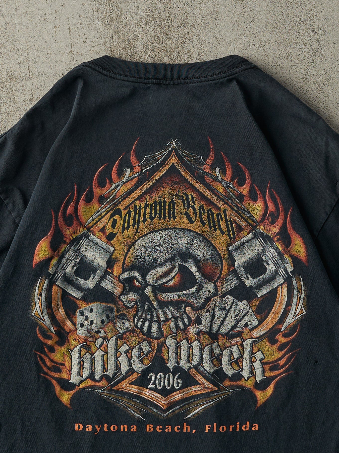 Vintage 06' Faded Black Daytona Beach Bike Week Tee (L/XL)