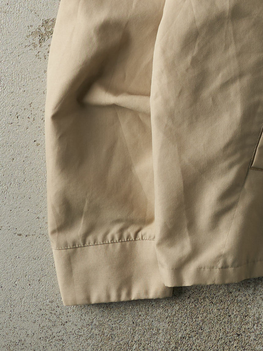 Vintage 80s Beige Embroidered Harrington Jacket (L/XL)