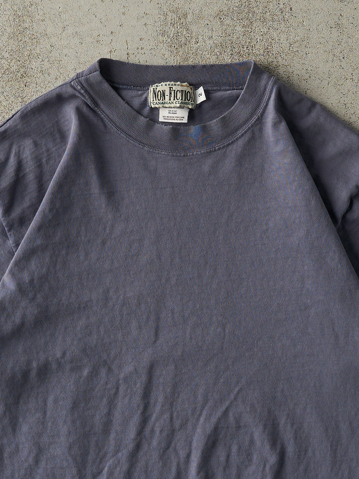 Vintage 90s Slate Blue Blank Tee (M/L)