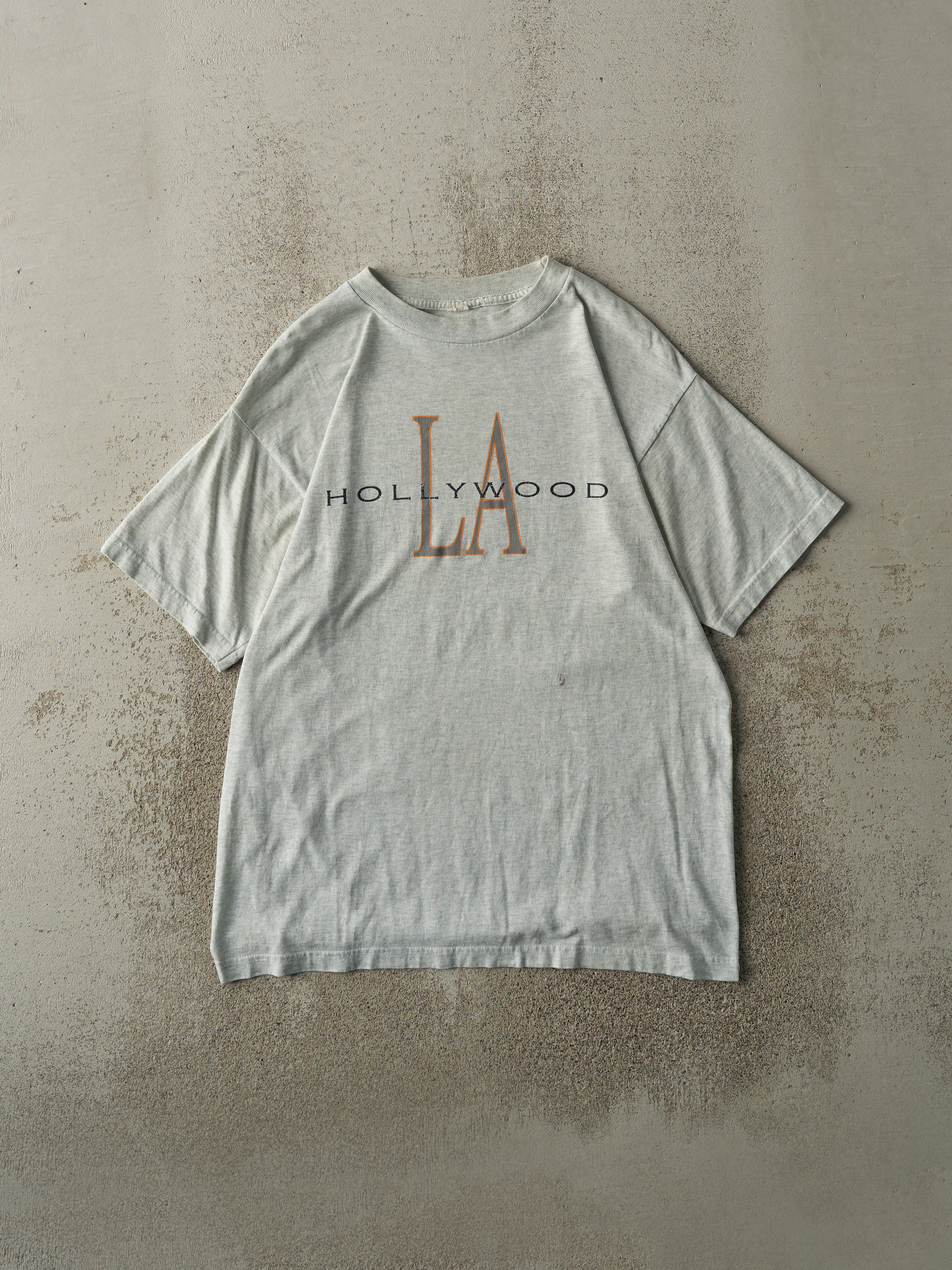 Vintage 90s Heather Grey Hollywood LA Tee (M/L)