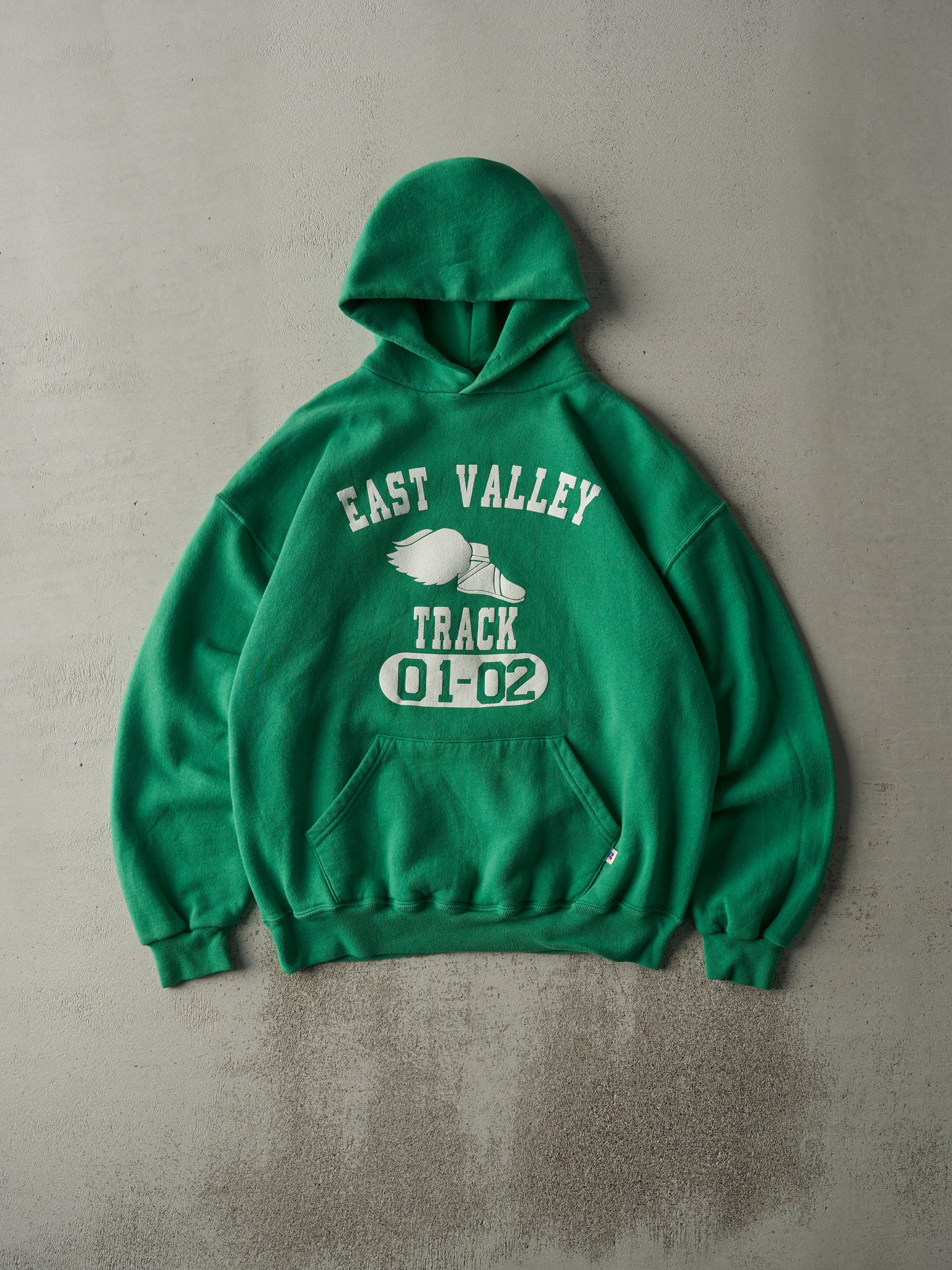 Vintage 01' Green Russell Athletic East Valley Track Hoodie (L)