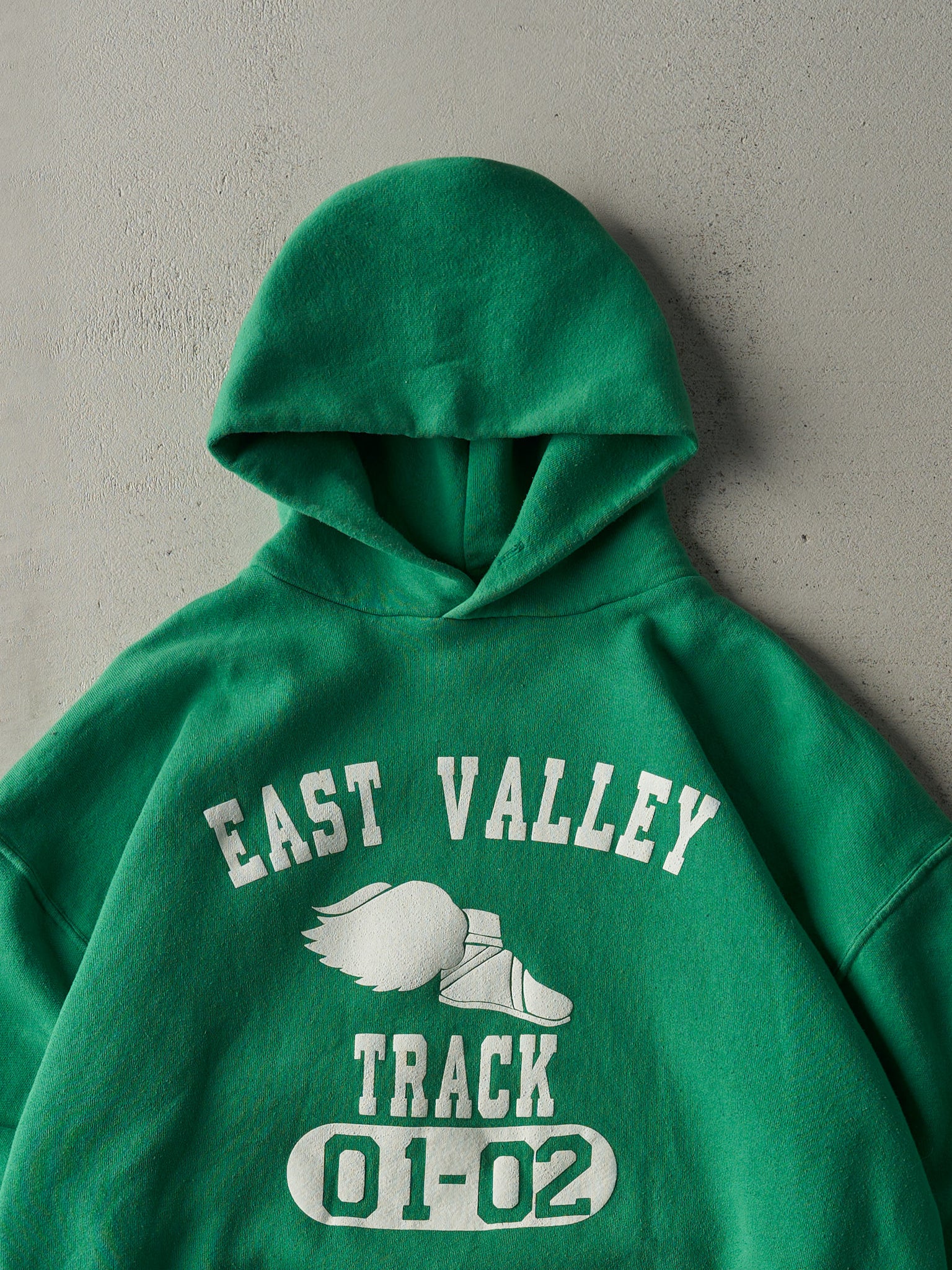 Vintage 01' Green Russell Athletic East Valley Track Hoodie (L)