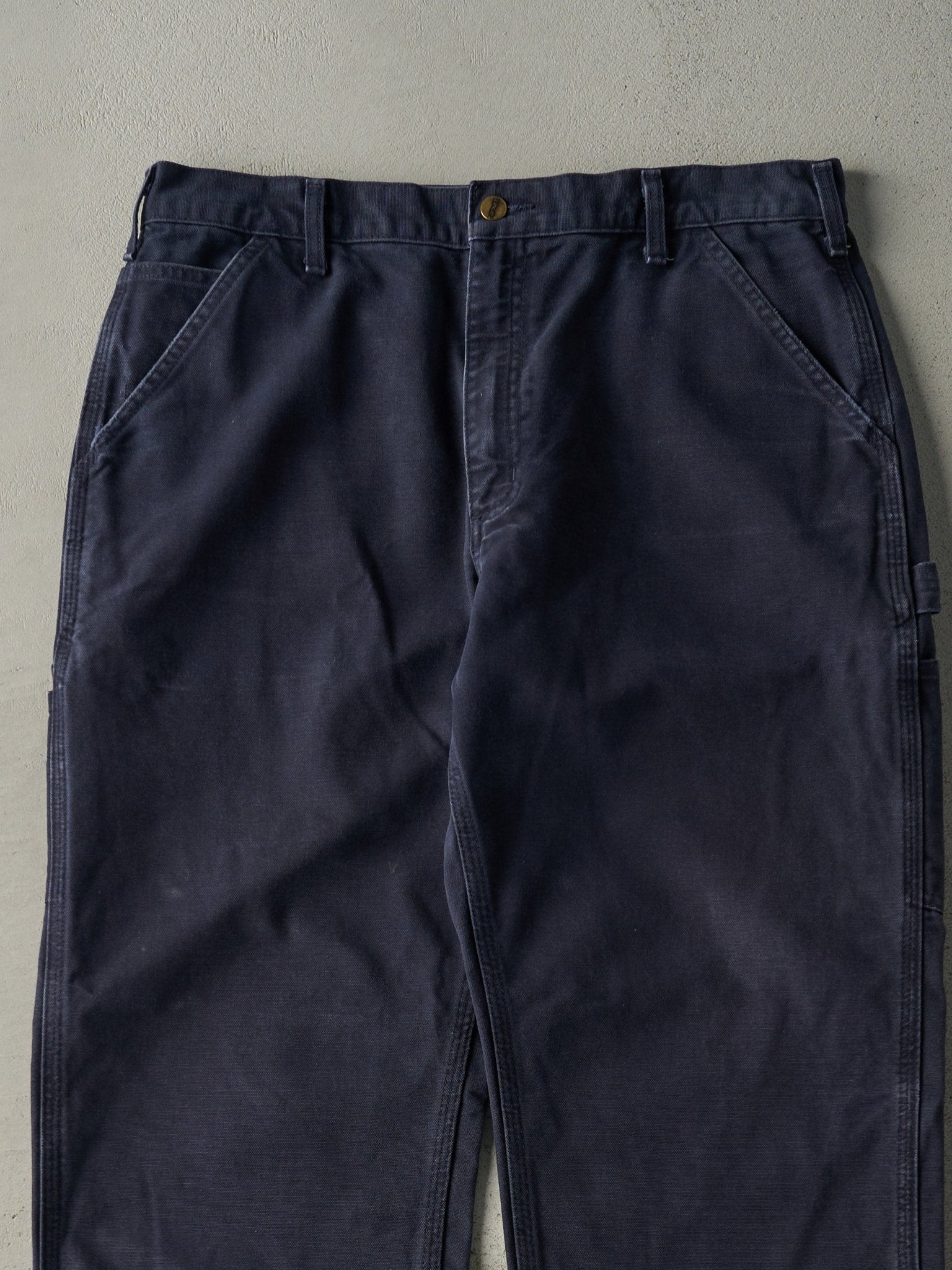 Vintage Y2K Navy Blue Dungaree Fit Carhartt Carpenter Pants (35.5x30)