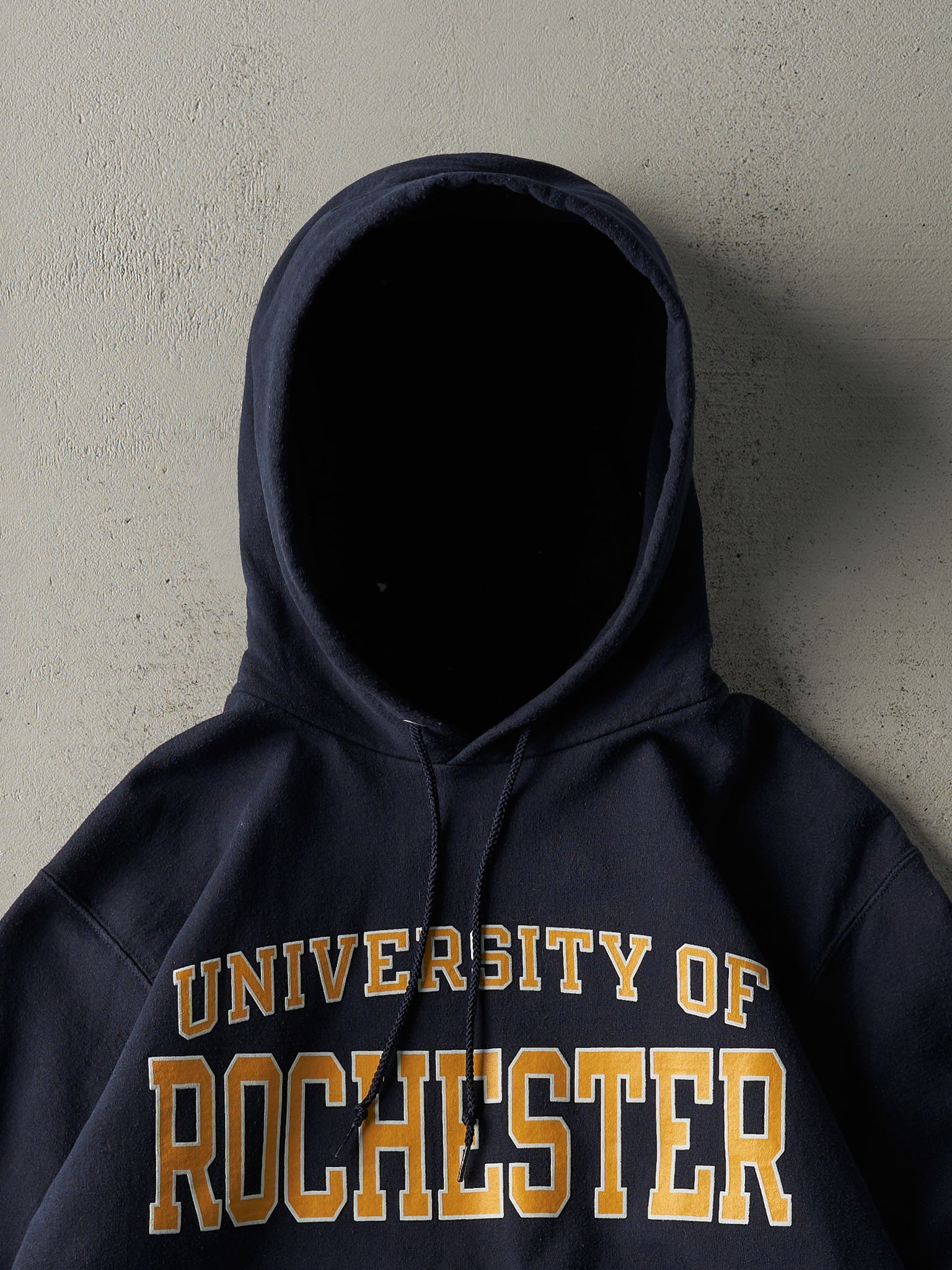 Vintage Y2K Navy Blue University of Rochester Hoodie (M)