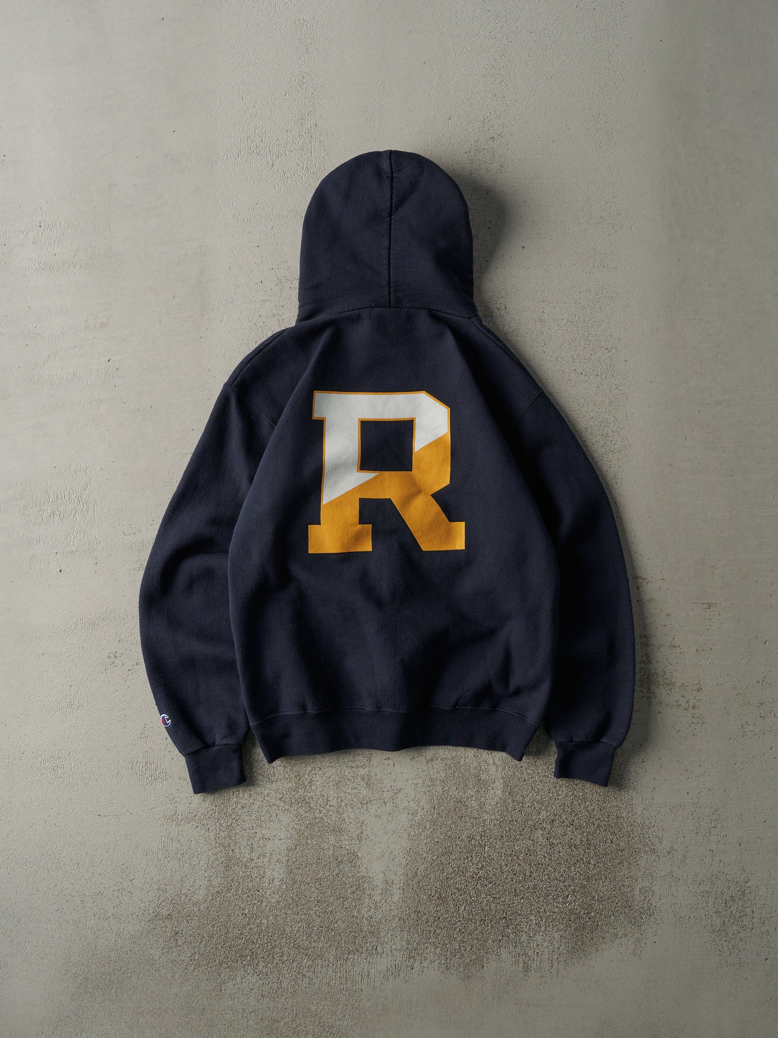 Vintage Y2K Navy Blue University of Rochester Hoodie (M)