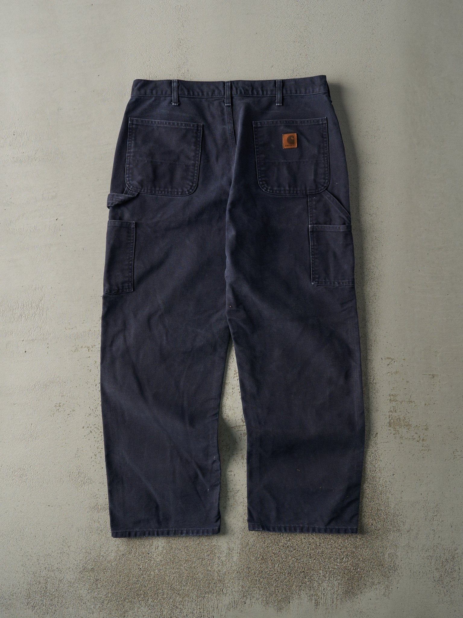 Vintage Y2K Navy Blue Dungaree Fit Carhartt Carpenter Pants (35.5x30)