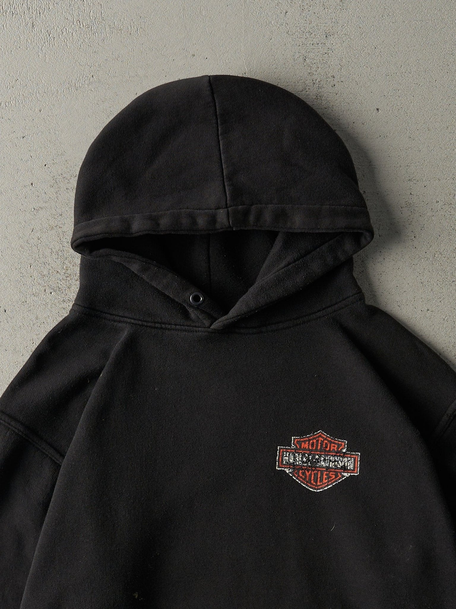 Vintage Y2K Black Harley Davidson "It's Time to Ride" Hoodie (M)