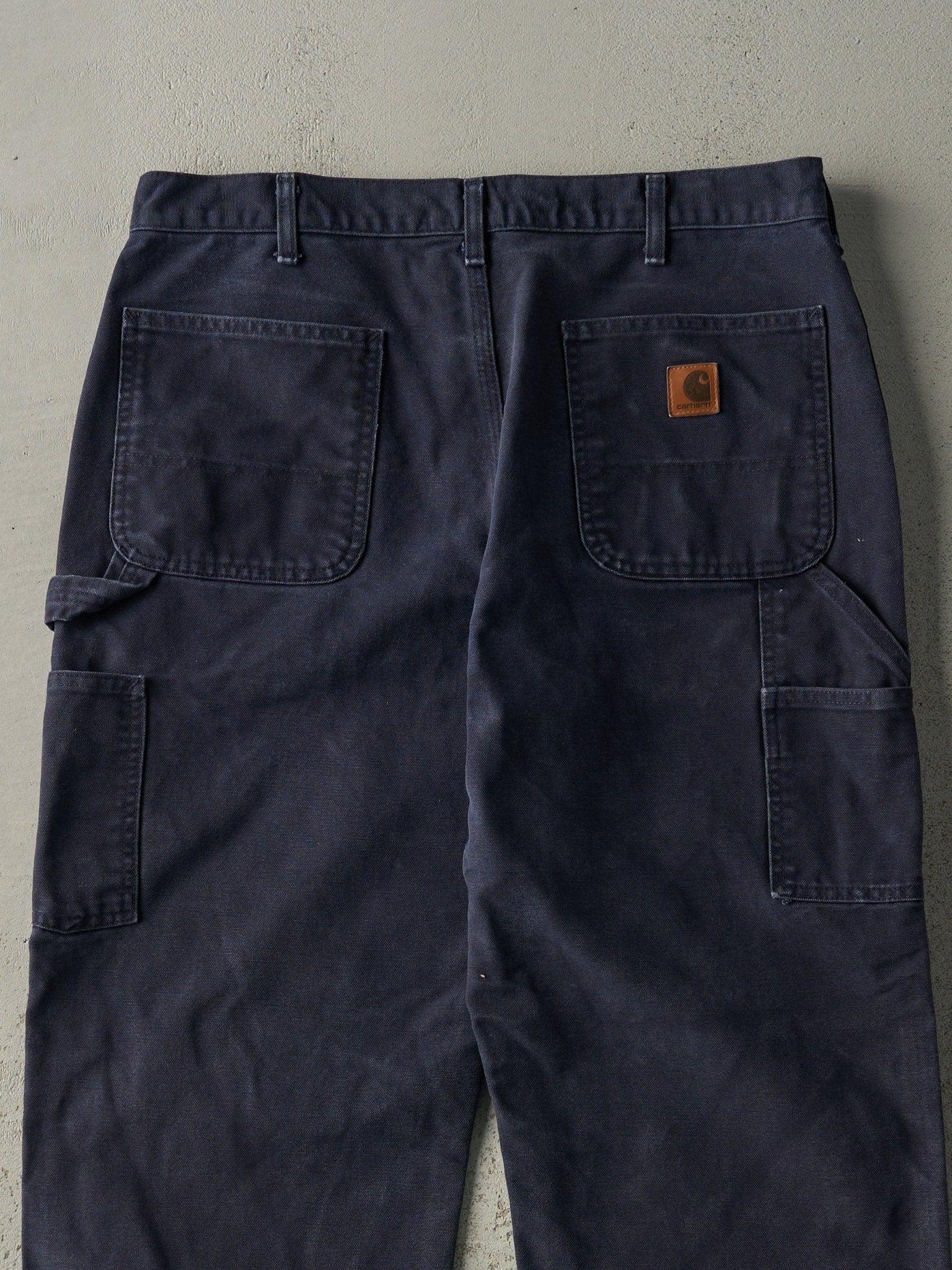 Vintage Y2K Navy Blue Dungaree Fit Carhartt Carpenter Pants (35.5x30)