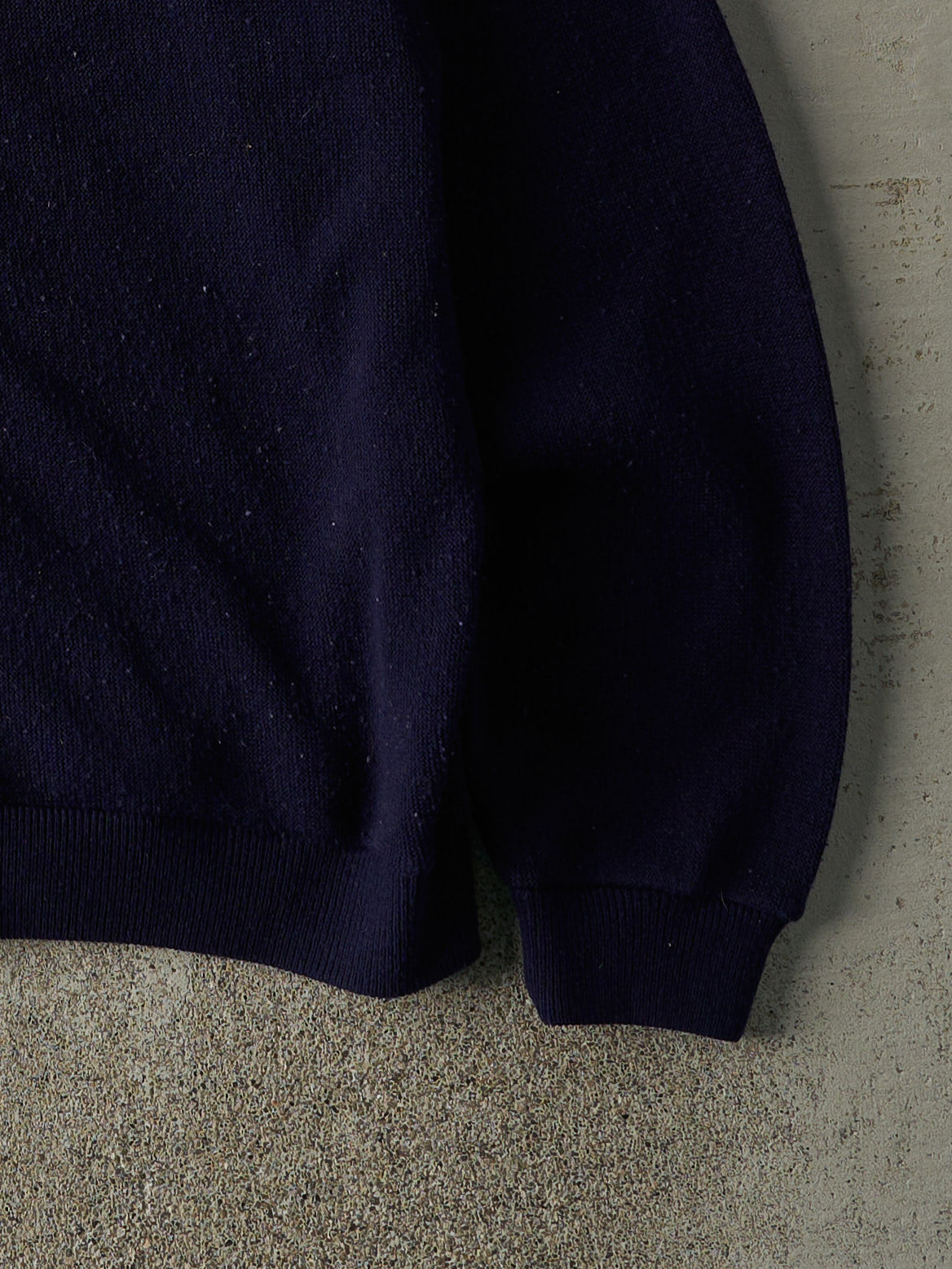 Vintage 80s Navy Blue Knit Cardigan (M)