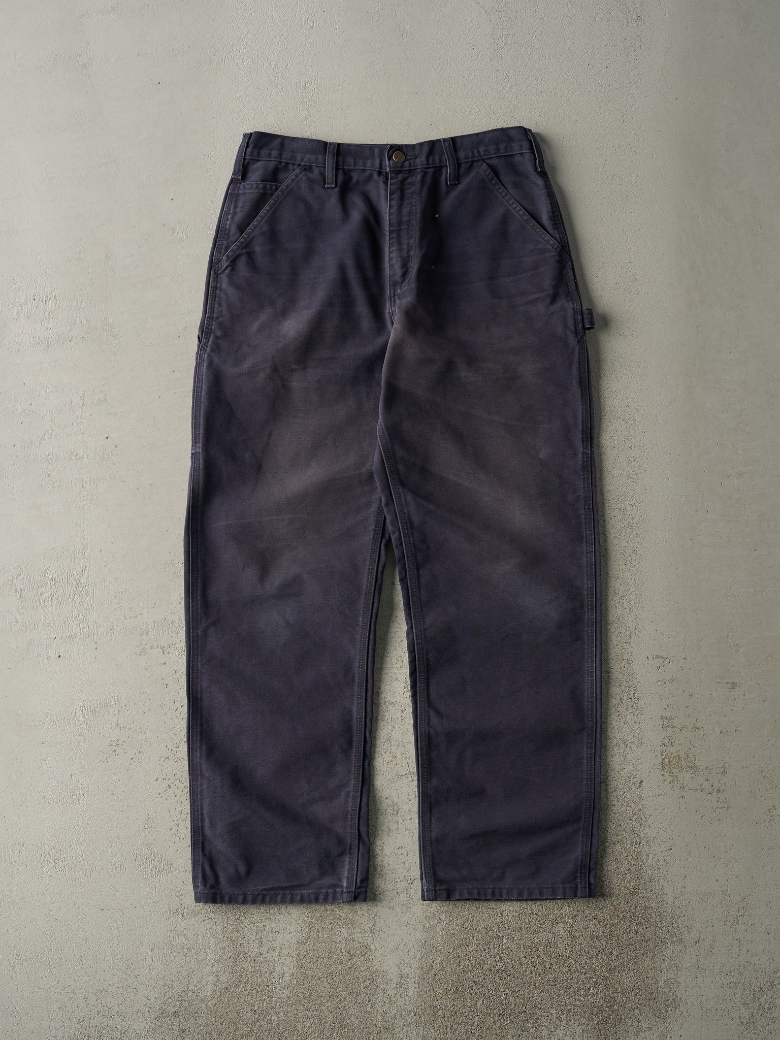 Vintage Y2K Navy Blue Dungaree Fit Carhartt Carpenter Pants (32x30.5)