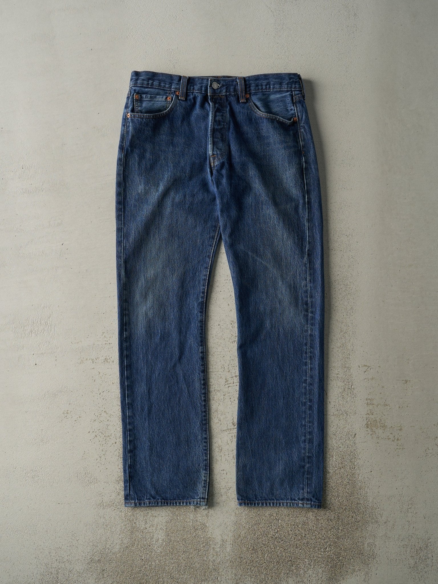 Vintage Y2K Dark Wash Levi's 501 Jeans (34x32.5)