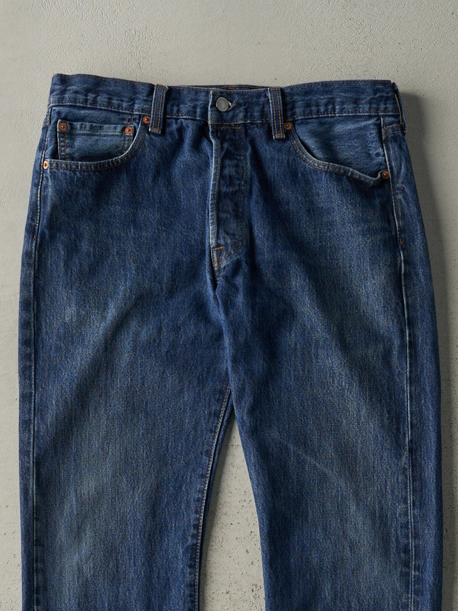 Vintage Y2K Dark Wash Levi's 501 Jeans (34x32.5)