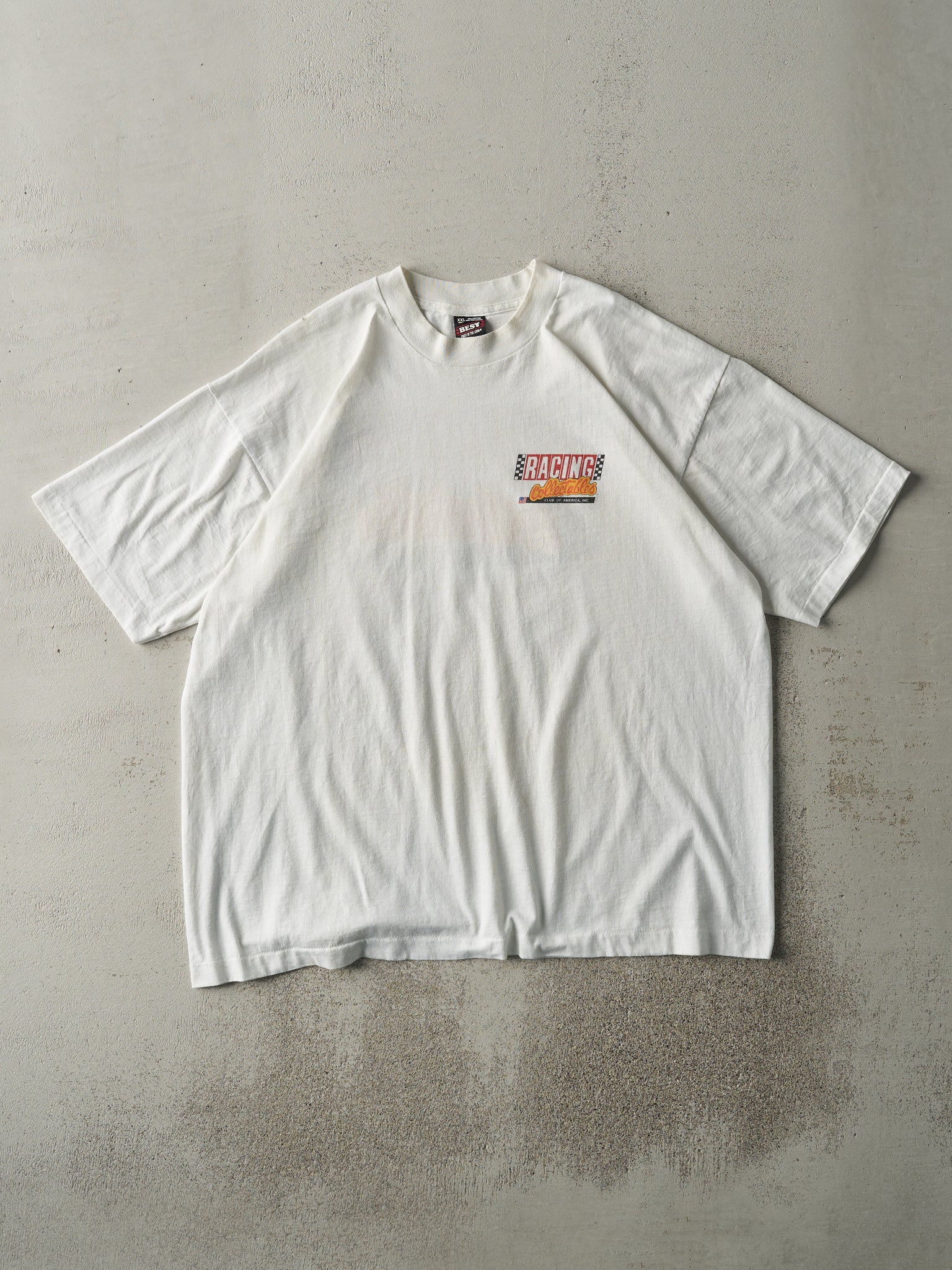 Vintage 90s White Racing Collectables Club of America Single Stitch Tee (L/XL)