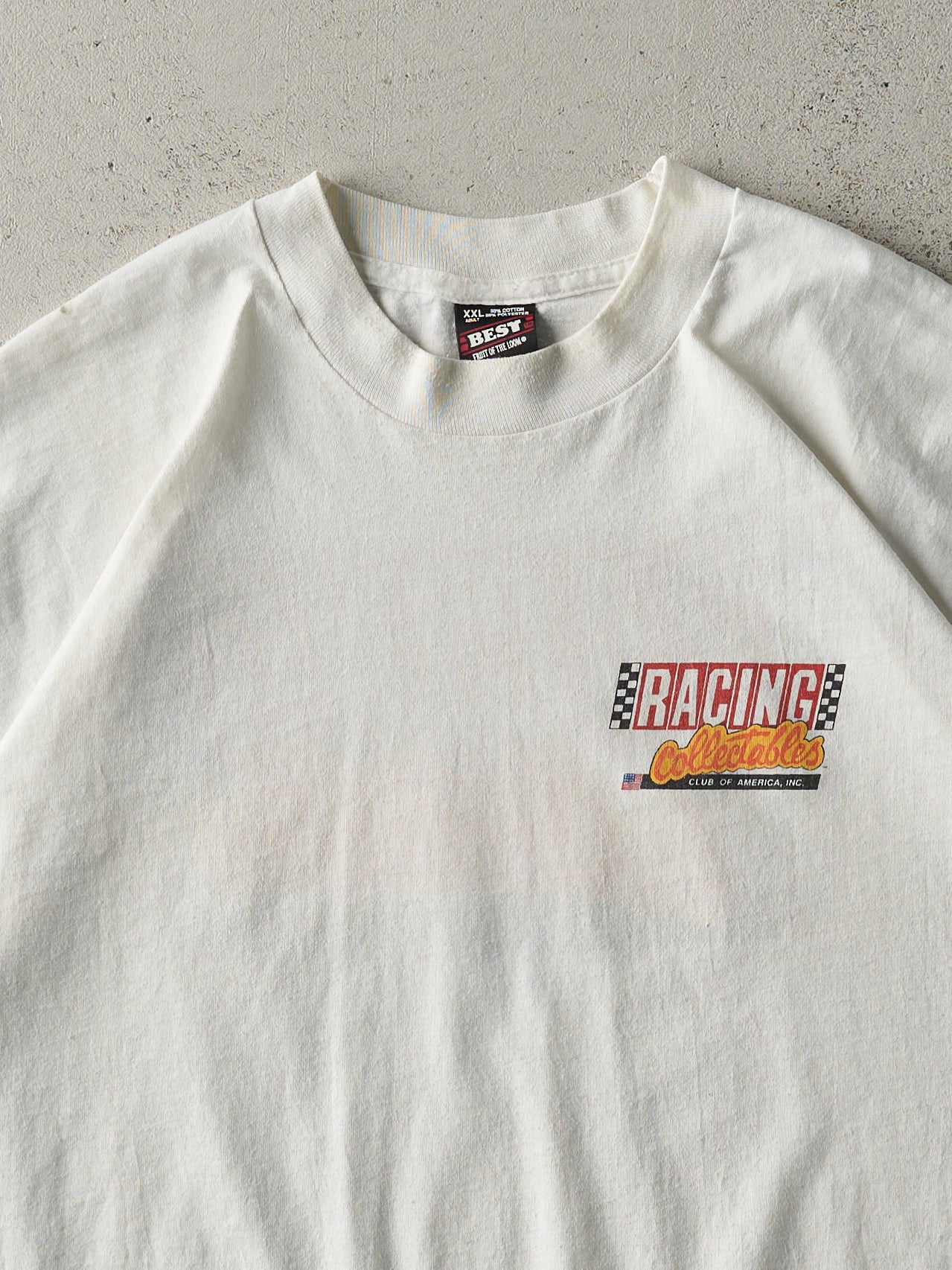 Vintage 90s White Racing Collectables Club of America Single Stitch Tee (L/XL)