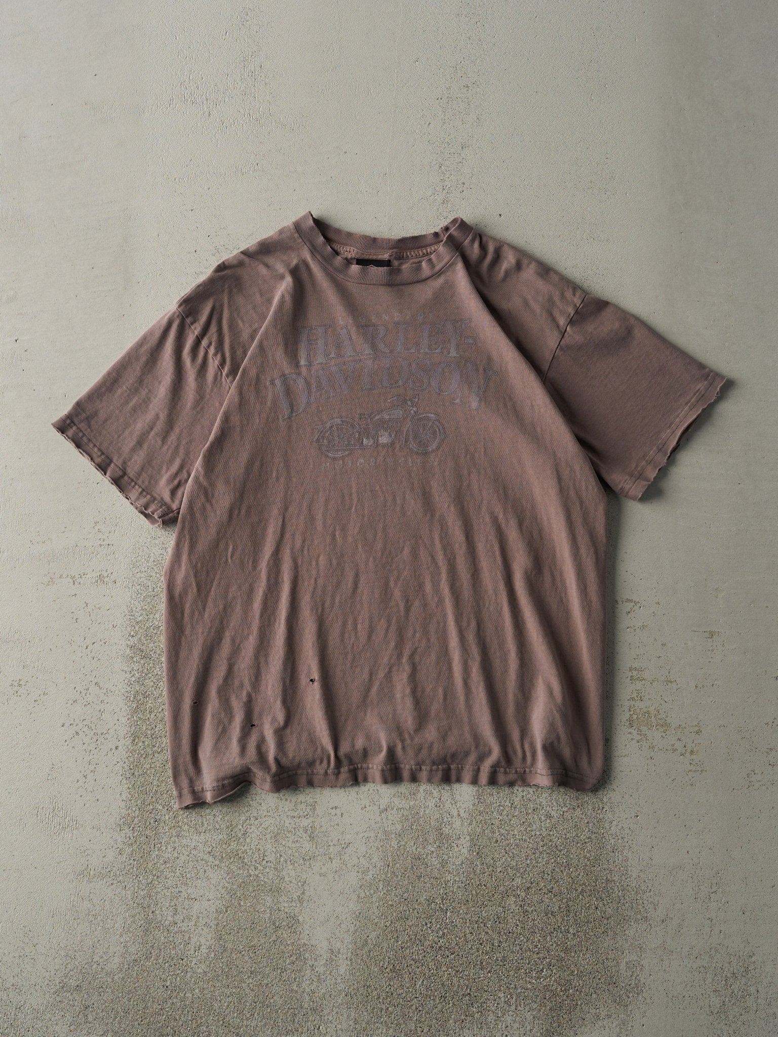 Vintage Y2K Washed Grey Tifton, Georgia Harley Davidson Tee (M)