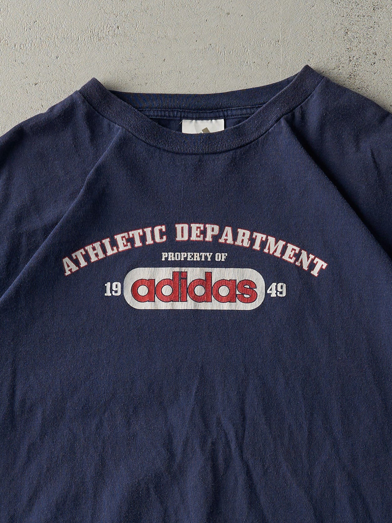 Vintage 90s Navy Blue Adidas Logo Tee (XL/XXL)