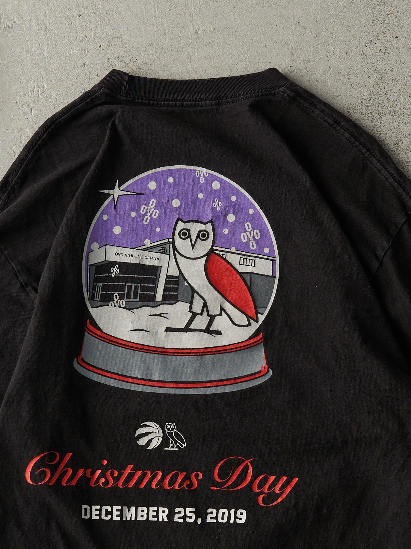 19' Black Toronto Raptors OVO Christmas Day Long Sleeve (M)