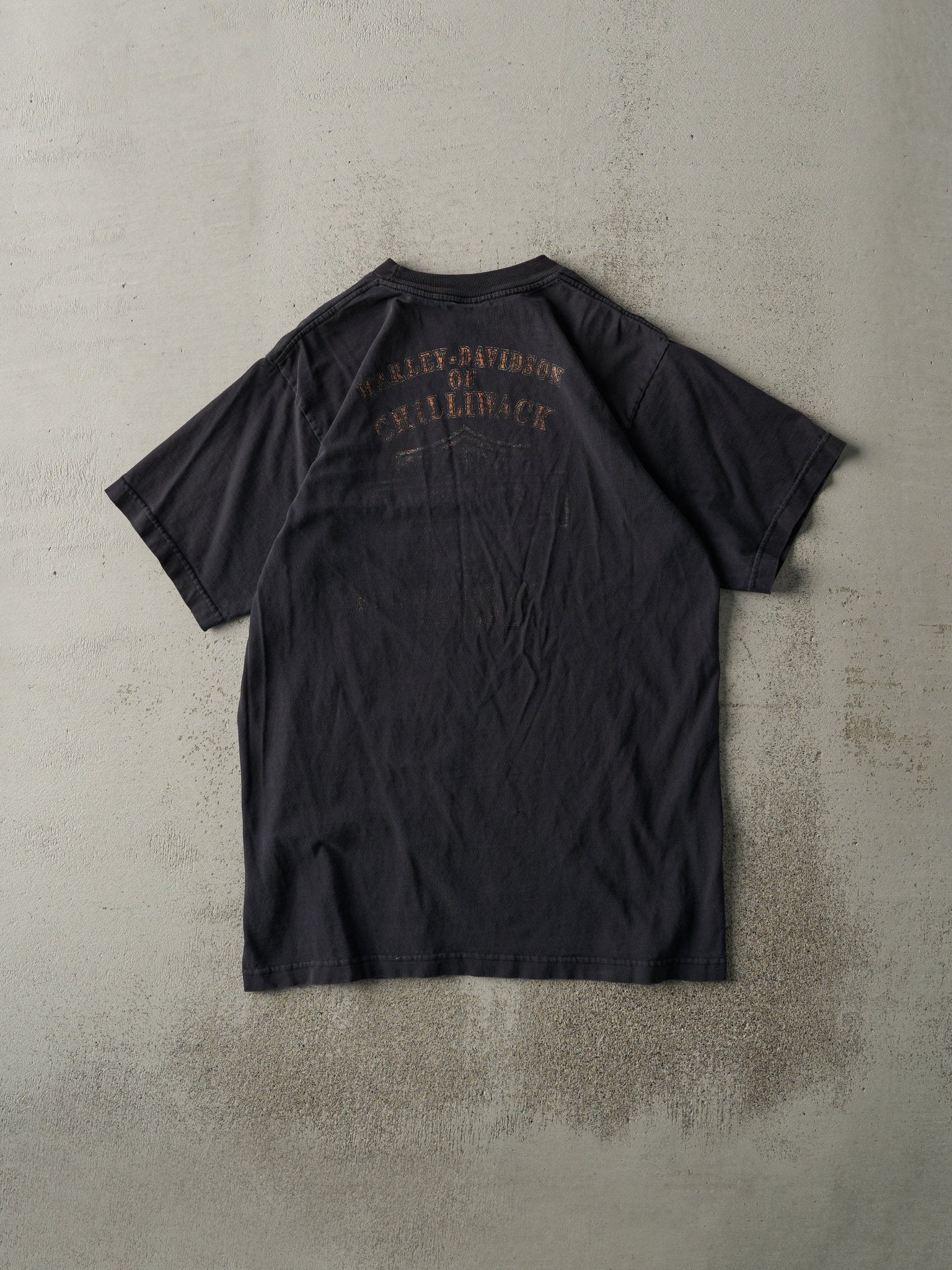 Vintage Y2K Faded Black BC, Canada Harley Davidson Tee (S/M)